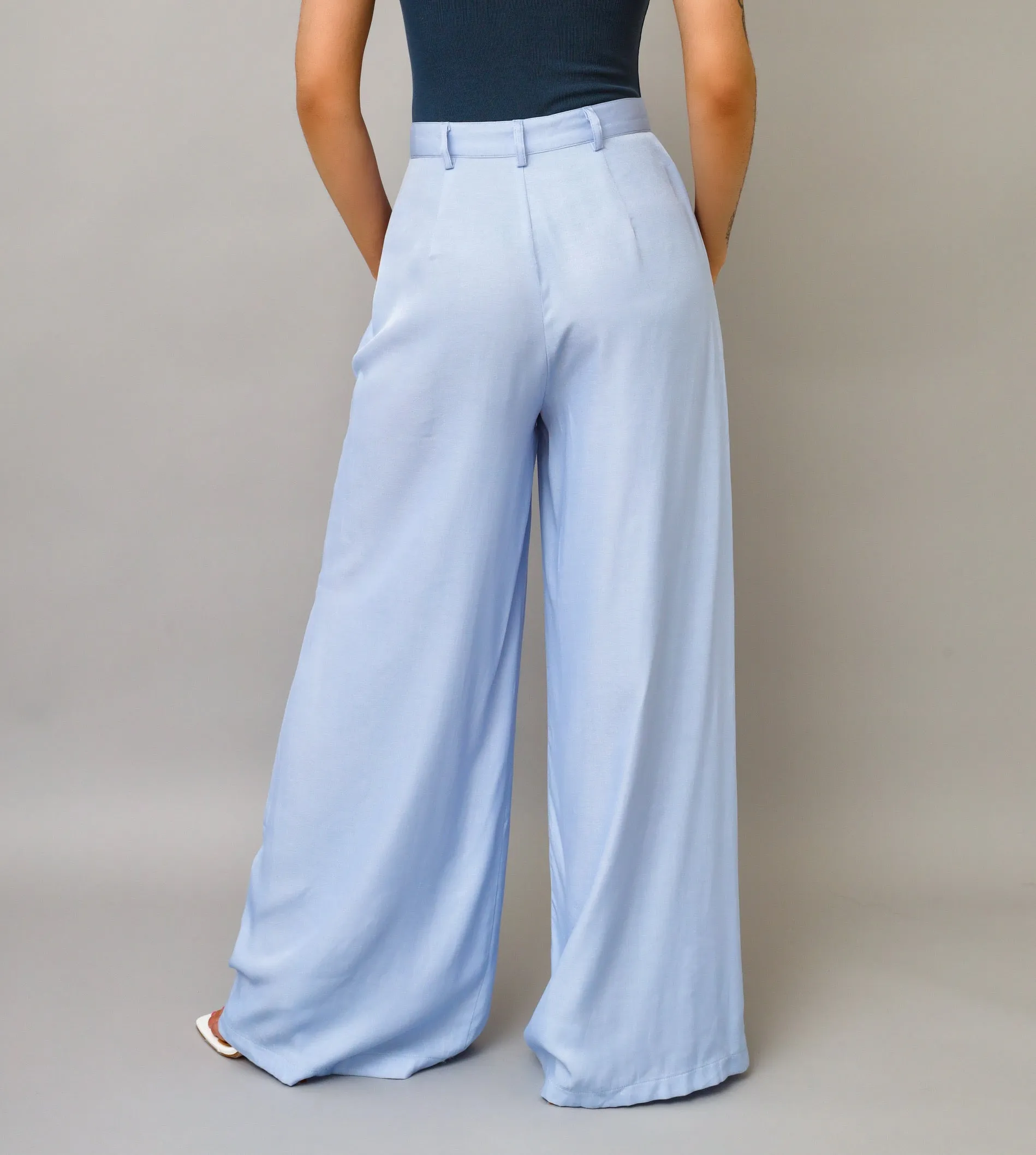 Absolute Baby Blue Wide-Leg Pants