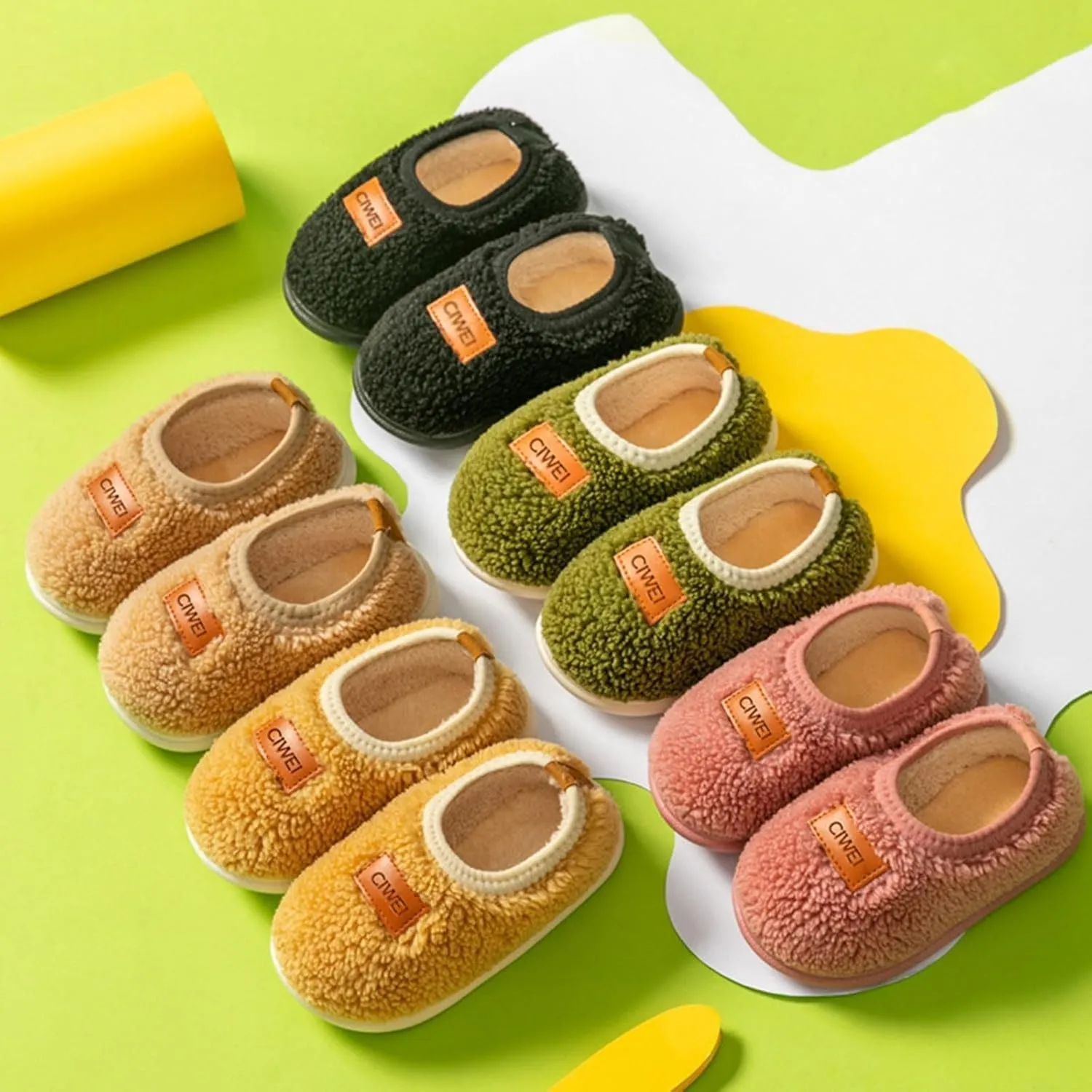 Baby House Slipper Winter Indoor Shoes Fuzzy Non Slip Bedroom Slipper Toddler Grip Slippers Baby Walking Shoes