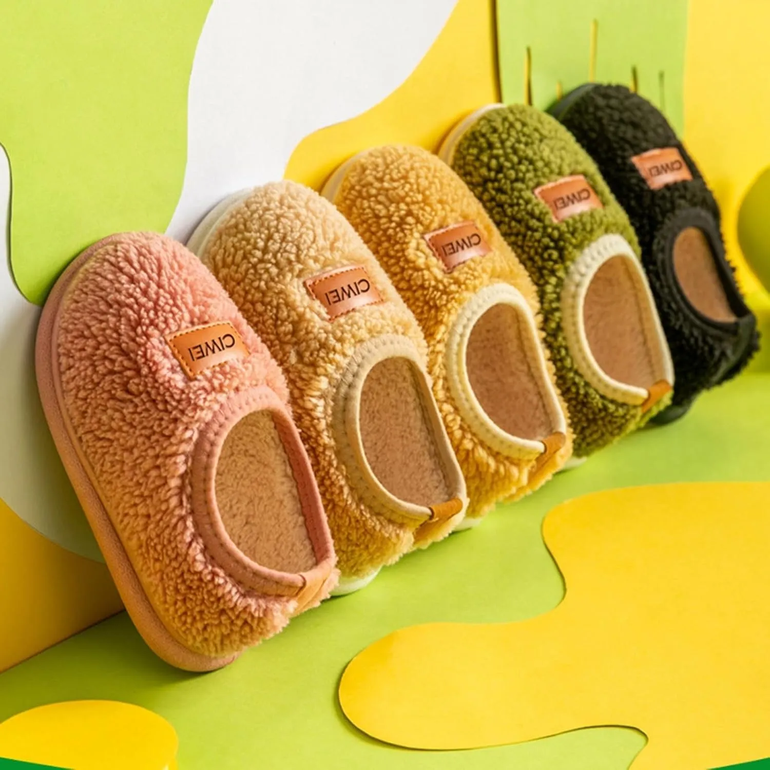 Baby House Slipper Winter Indoor Shoes Fuzzy Non Slip Bedroom Slipper Toddler Grip Slippers Baby Walking Shoes