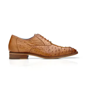 Belvedere Orlando D01 Men's Shoes Peanut Genuine Ostrich Formal Oxfords (BV3138)