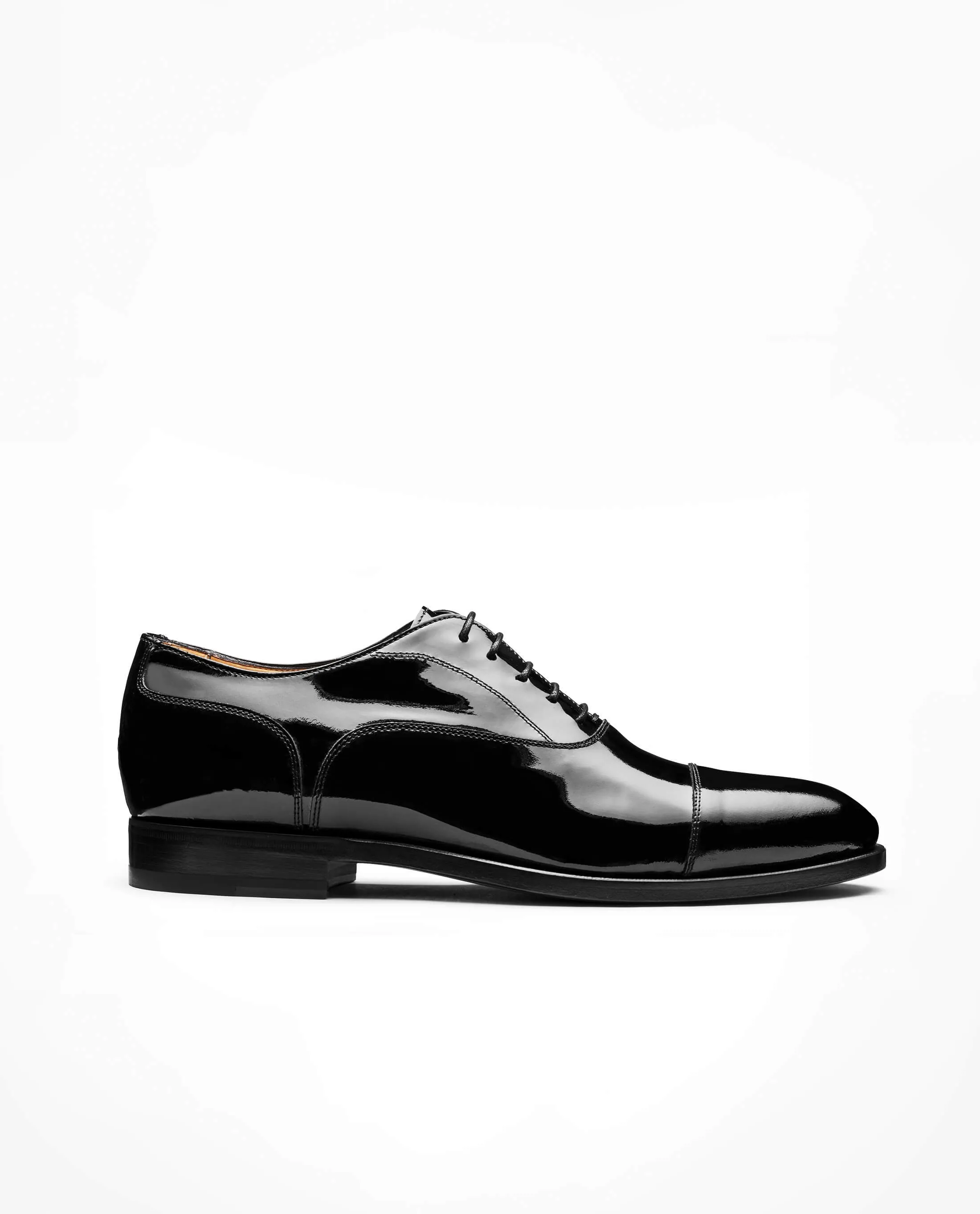 Black Patent Calf Blake Tuxedo Cap Toe Oxfords