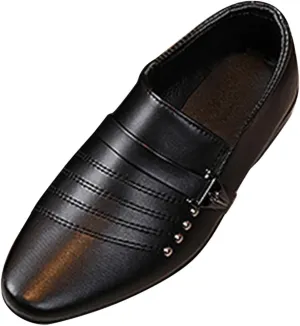 Boys Dress Shoes Kids Toddler Strap Decor British Style Oxfords Slip On Formal Casual Wedding School Dressy Shoes