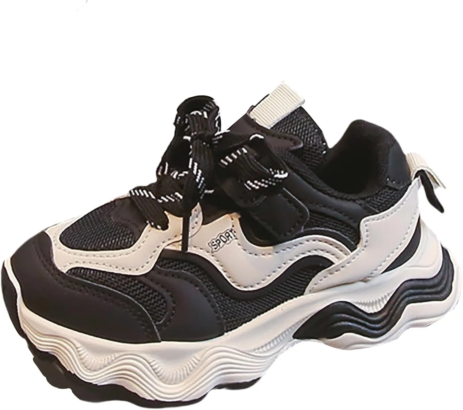 Boys Girls Tennis Shoes Kids Lightweight Breathable Sneakers Lace-up Running Athletic Shoes for Little/Big Kids