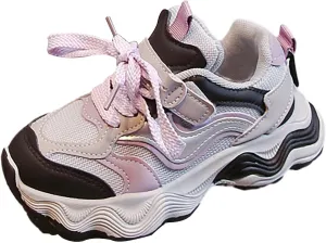 Boys Girls Tennis Shoes Kids Lightweight Breathable Sneakers Lace-up Running Athletic Shoes for Little/Big Kids