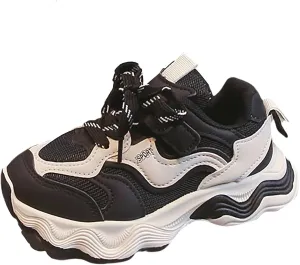 Boys Girls Tennis Shoes Kids Lightweight Breathable Sneakers Lace-up Running Athletic Shoes for Little/Big Kids