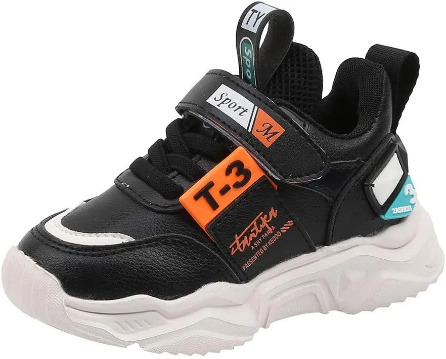Boys Girls Tennis Shoes Kids Running Slip On Sneakers Lightweight Breathable Athletic Gym Sports Jogging Shoes