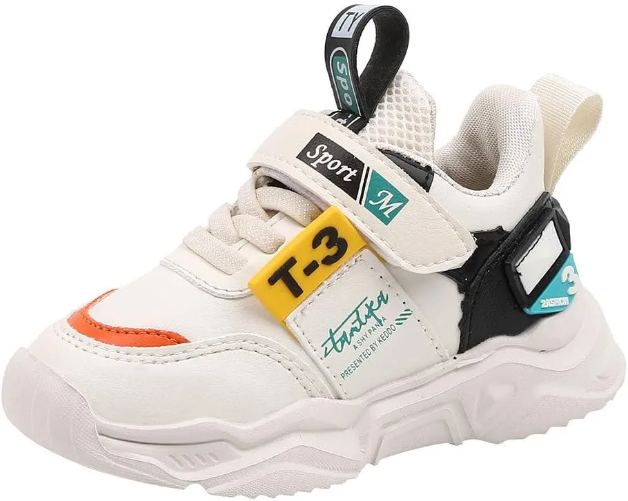 Boys Girls Tennis Shoes Kids Running Slip On Sneakers Lightweight Breathable Athletic Gym Sports Jogging Shoes