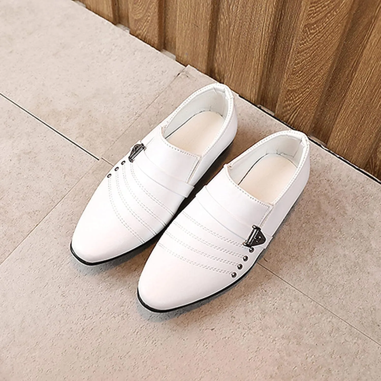 Boys Patent Formal Dress Shoes PU Leather Wedding Prom Footwear Tuxedo Shoes Slip-On Loafers Uniform Oxfords Shoes