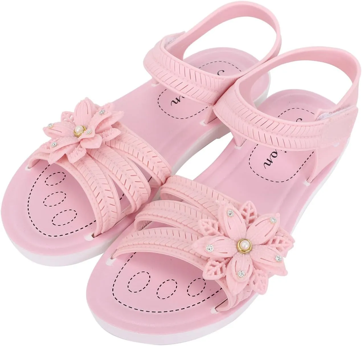 Children Flower Dress Sandals Soft Flat Fashion Comfortable Bow Soft Bottom Lightweight Baby Princess Infant Girl Shoes