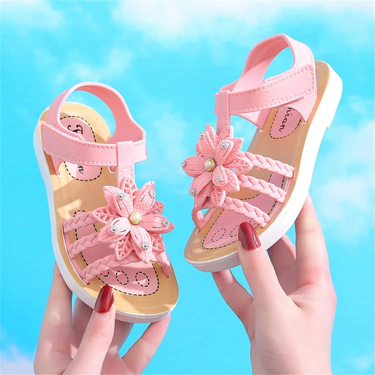 Children Sandals Soft Flat Shoes Fashion Comfortable Bow Soft Bottom Lightweight Baby Dress Shoes for Girls