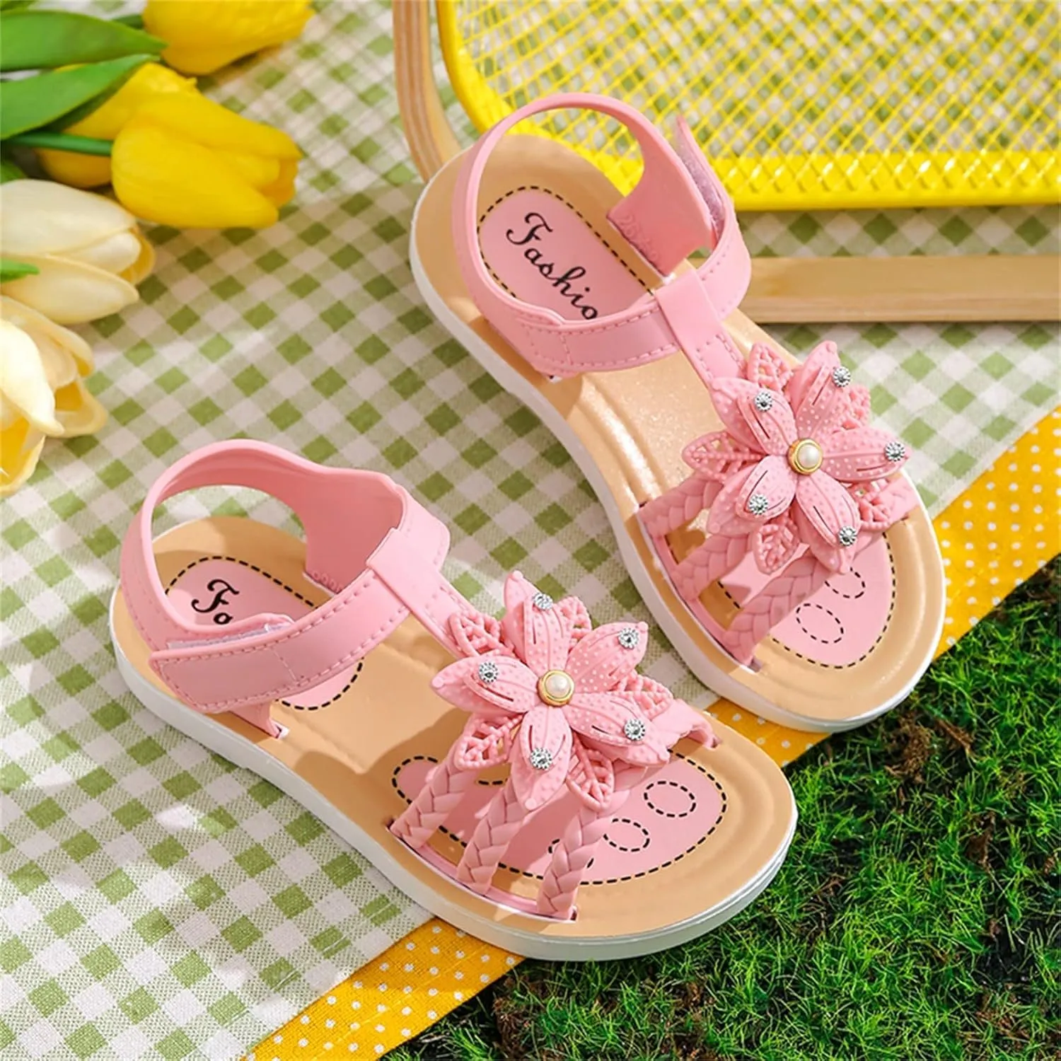 Children Sandals Soft Flat Shoes Fashion Comfortable Bow Soft Bottom Lightweight Baby Dress Shoes for Girls