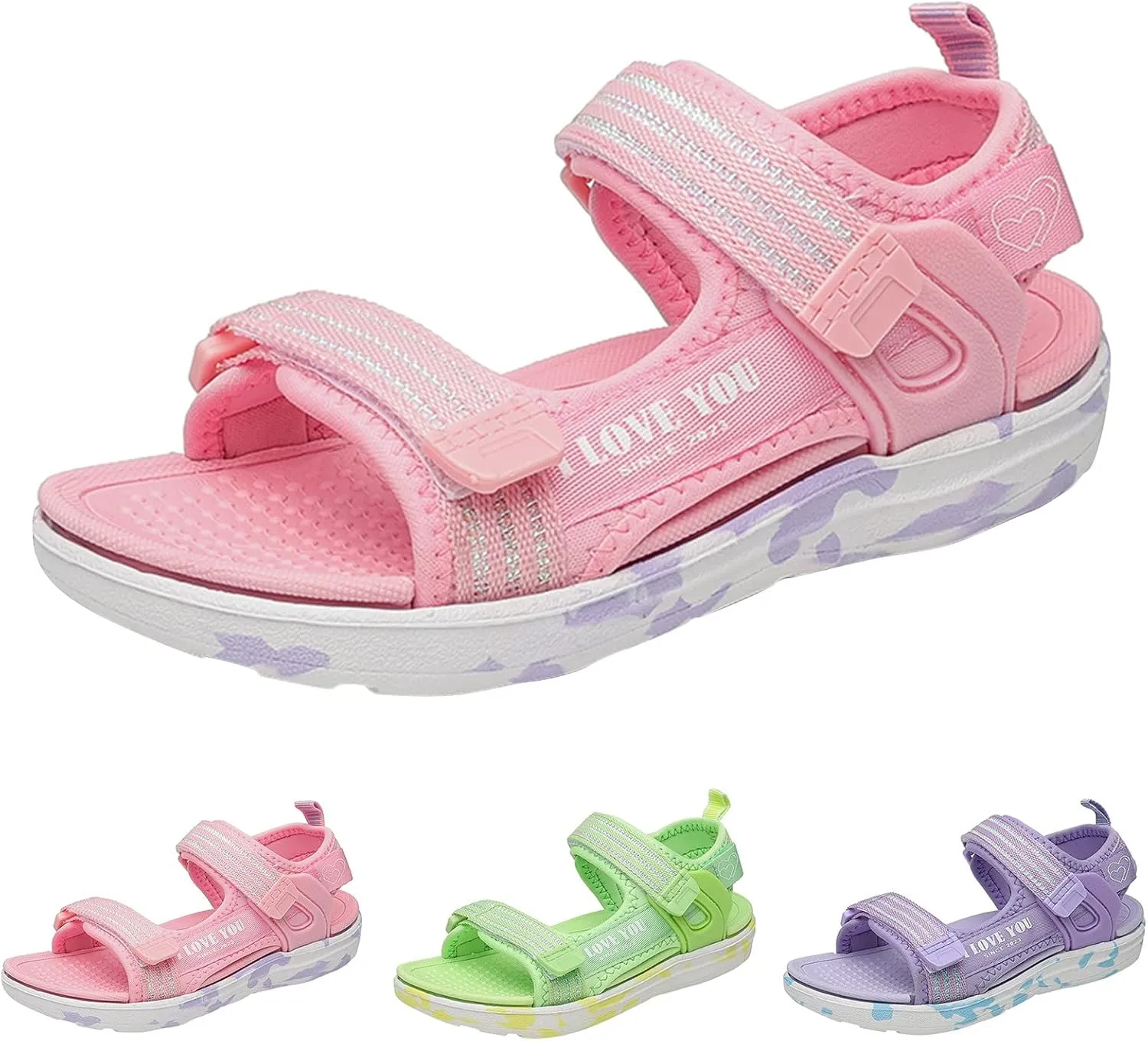 Children Shoes Fashion Beach Sandals Light Soft Sweet Girl Sandals Medium And Large Children Soft Girls Sandals