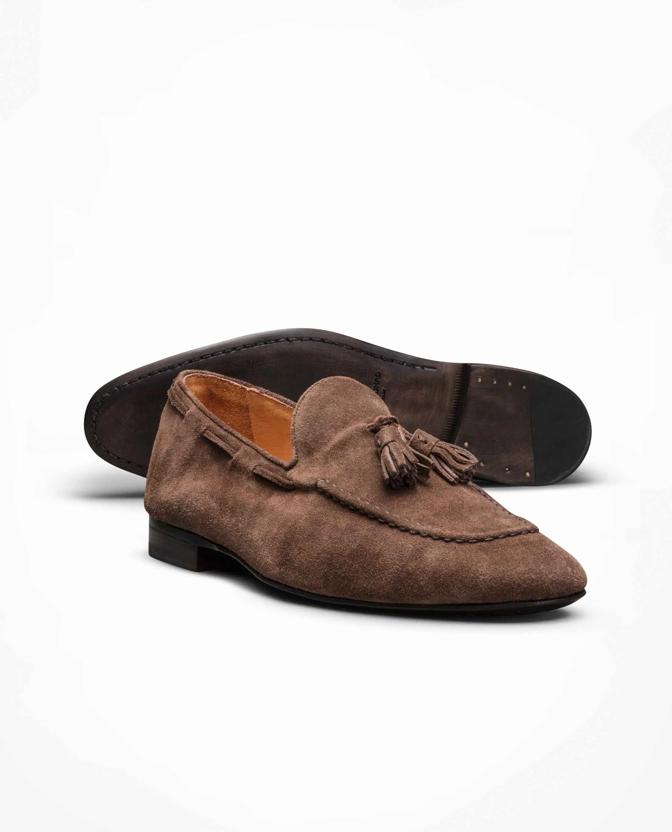 Chocolate Brown Summer Suede Bologna Flex Tassel Loafers