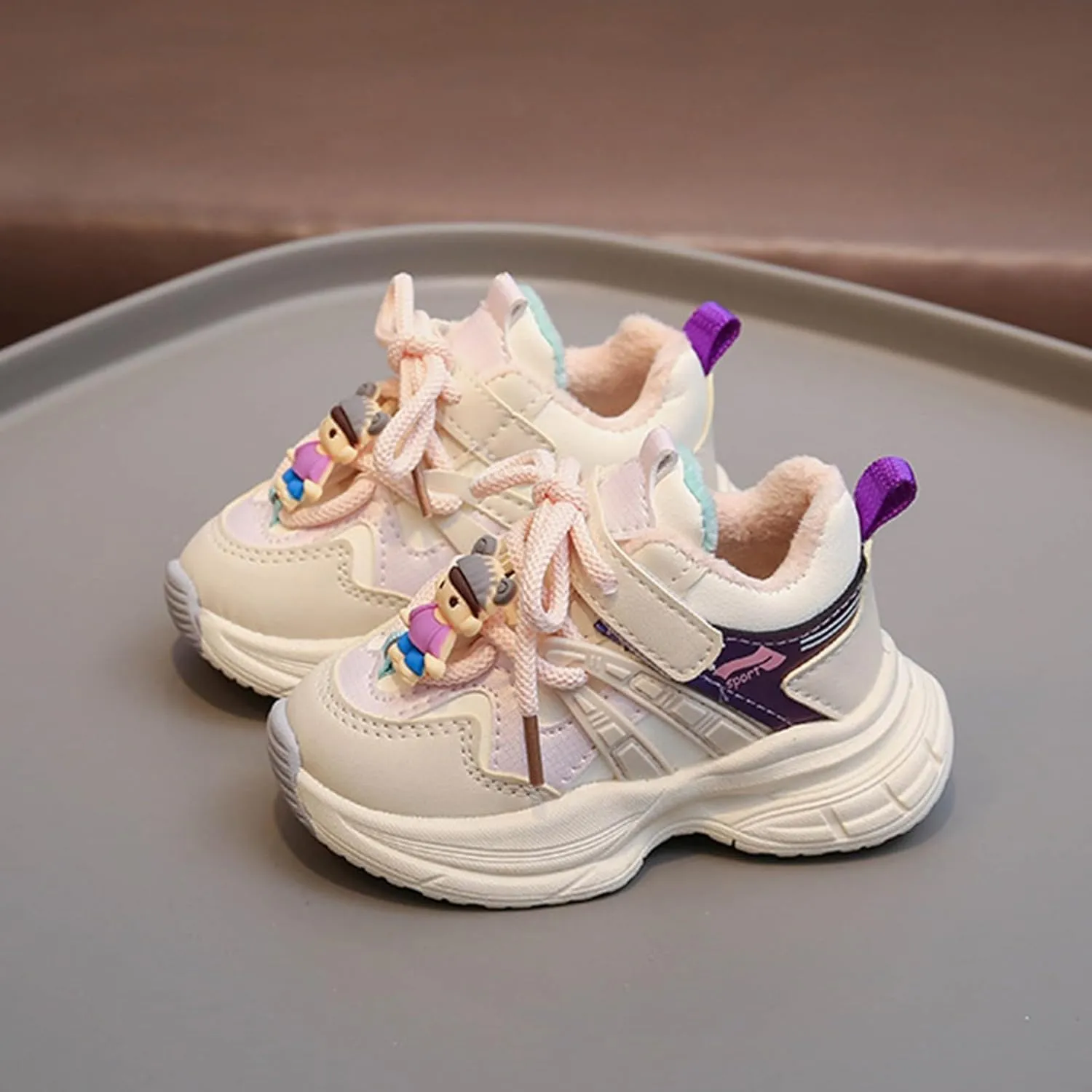 Chunky Sneakers for Toddler Kids Comfortable Lace-up Casual Fashion Tennis Shoes Boys Girls Lightweight Sneakers