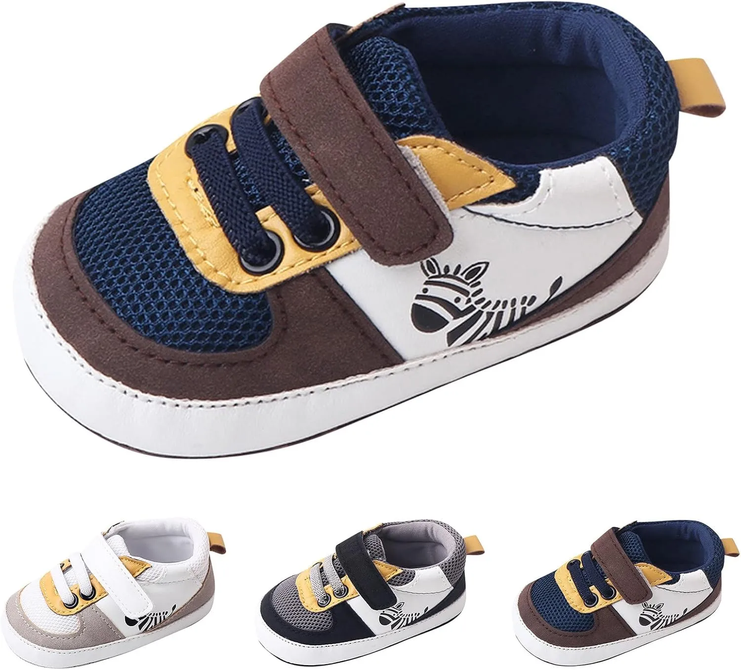 Color Block Baby Canvas Sneakers Lightweight Mesh Breathable Platform Sports Shoes for Infant Toddler Boys Girls