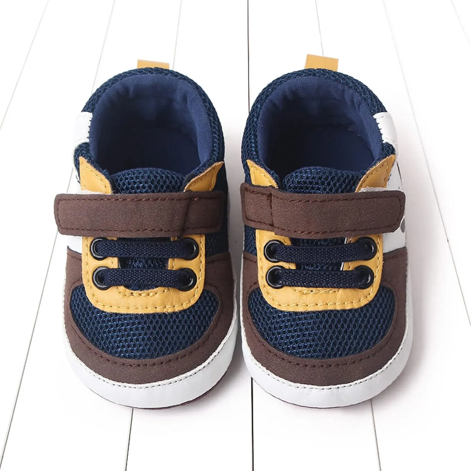 Color Block Baby Canvas Sneakers Lightweight Mesh Breathable Platform Sports Shoes for Infant Toddler Boys Girls