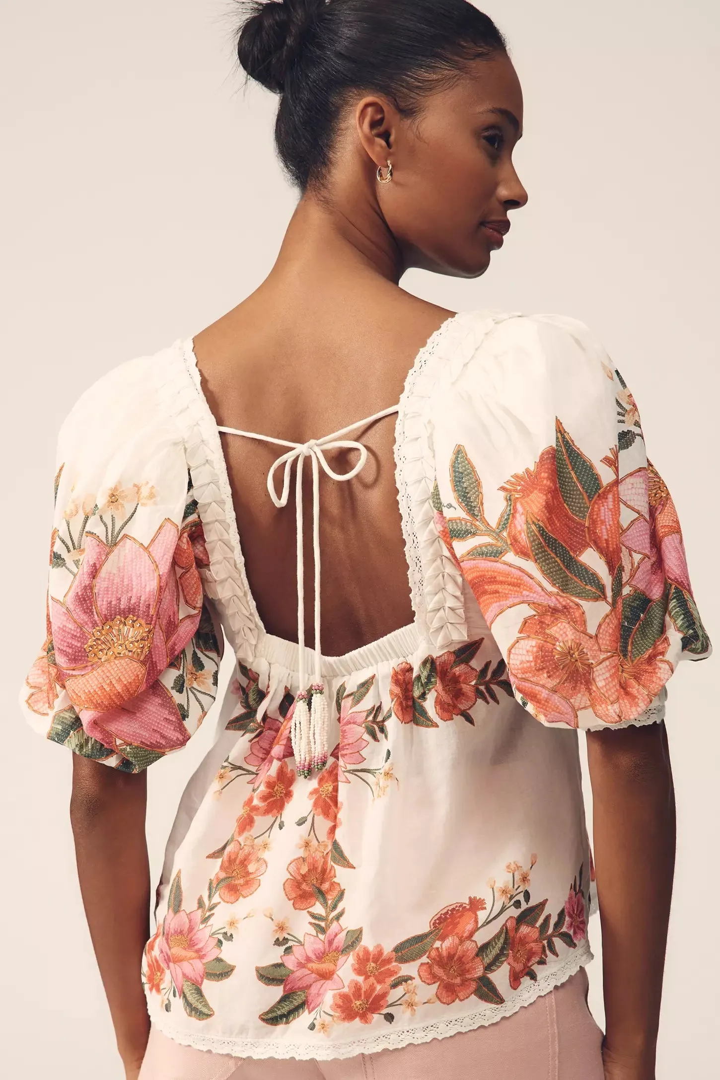 FARM RIO SUMMER FRUIT OFF-WHITE BLOUSE