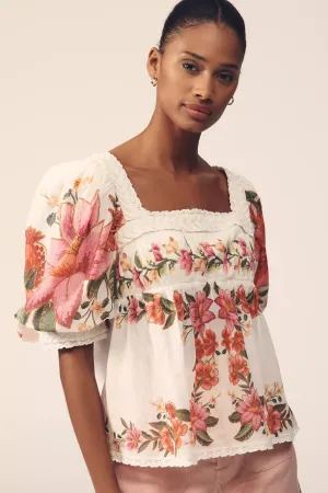 FARM RIO SUMMER FRUIT OFF-WHITE BLOUSE