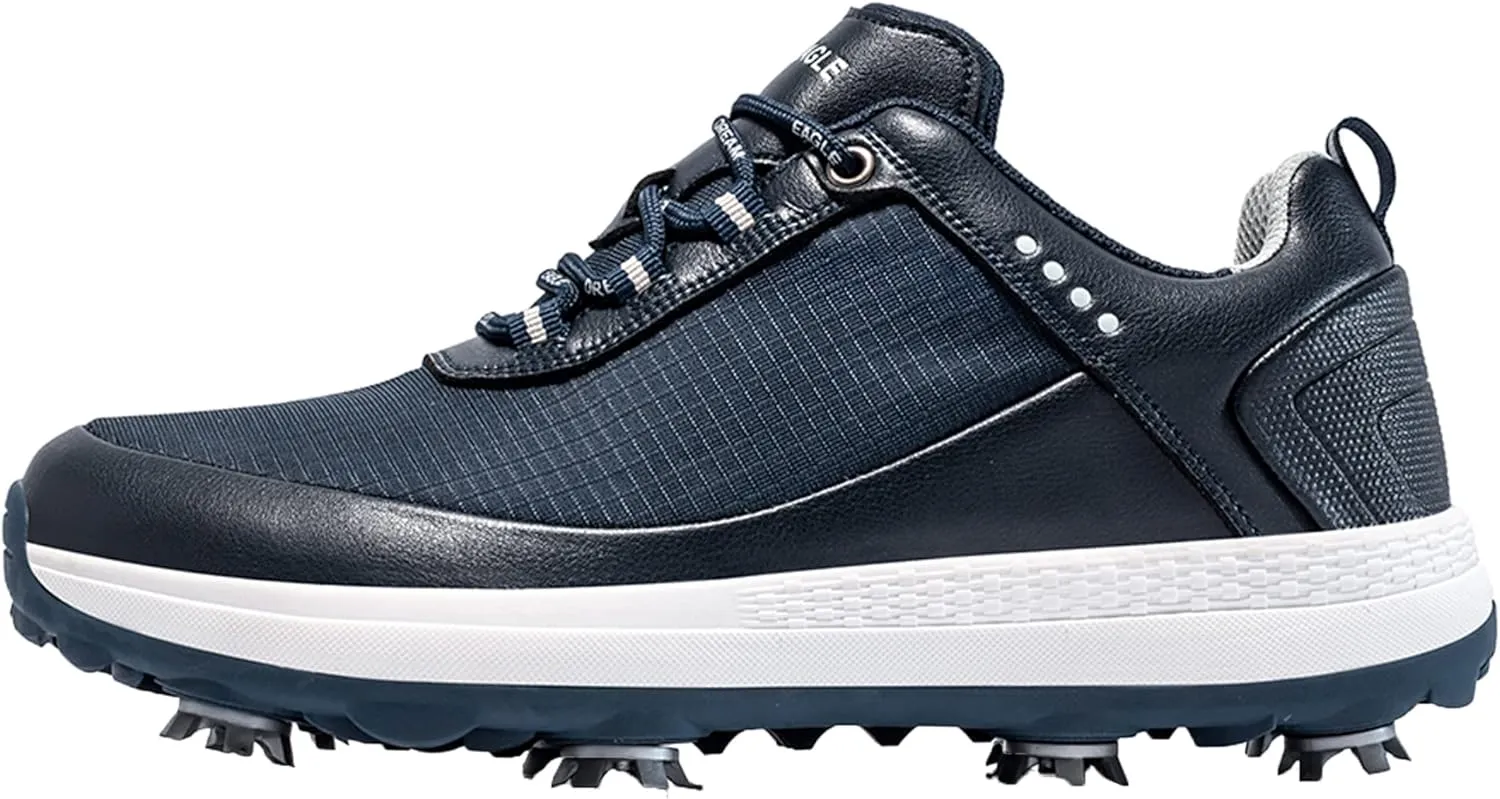 Golf Shoes for Mens Spiked Waterproof Sneakers Comfortable Anti-Slip Breathable Soft