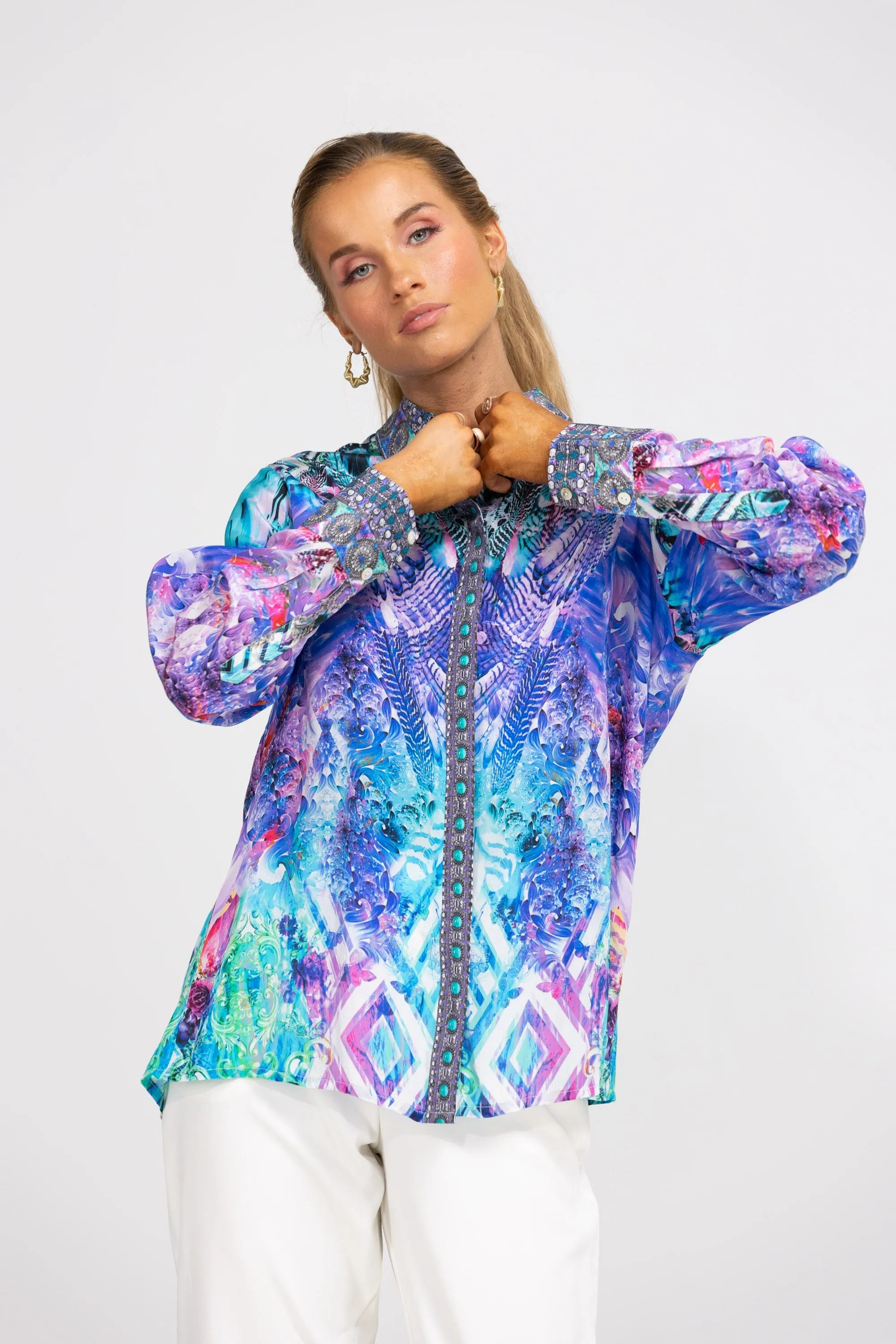 INDIGO SUMMER - COLLAR SHIRT