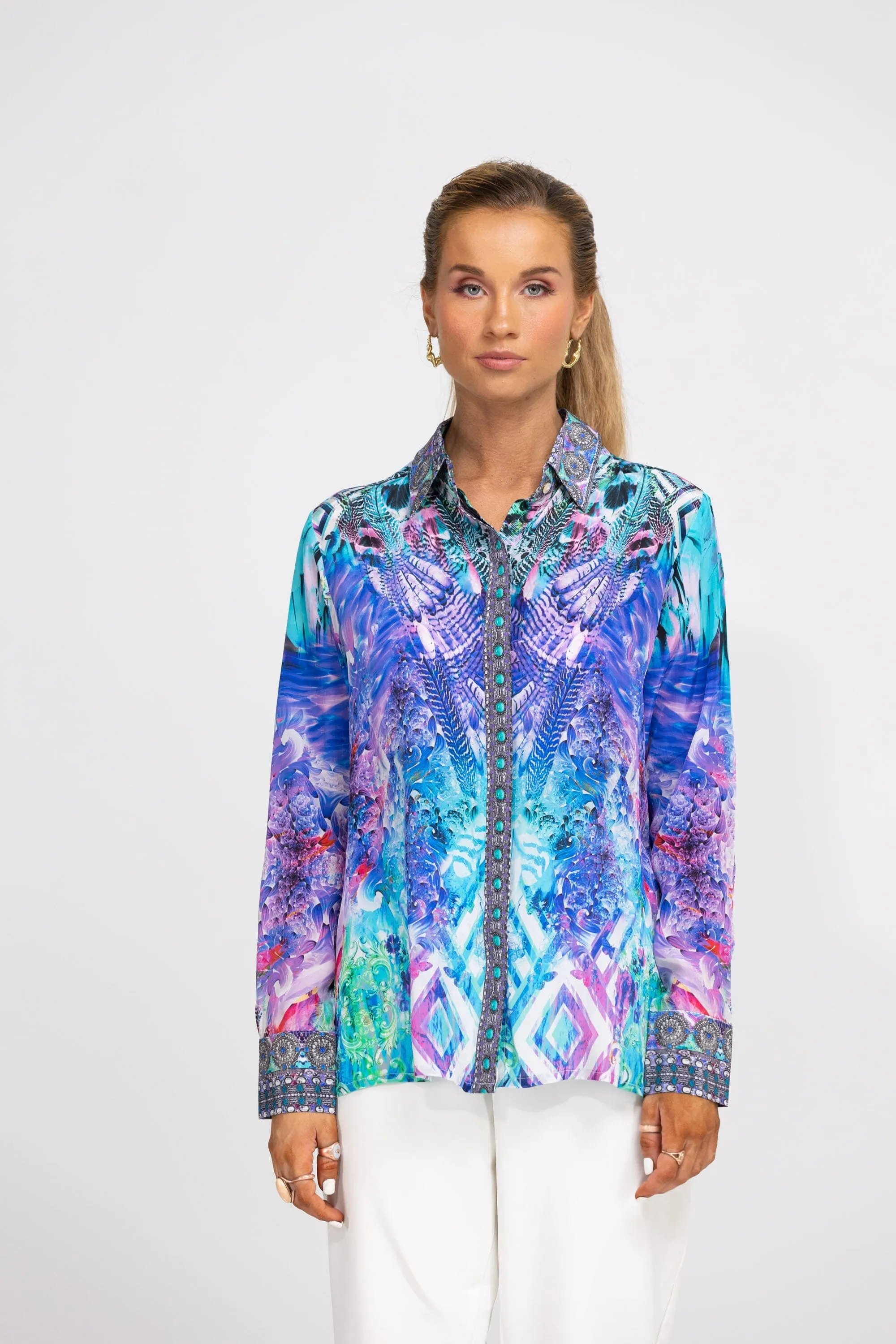 INDIGO SUMMER - COLLAR SHIRT