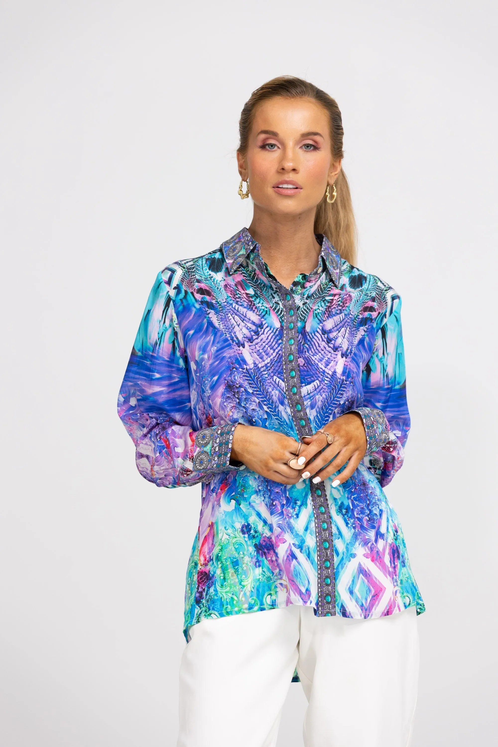 INDIGO SUMMER - COLLAR SHIRT