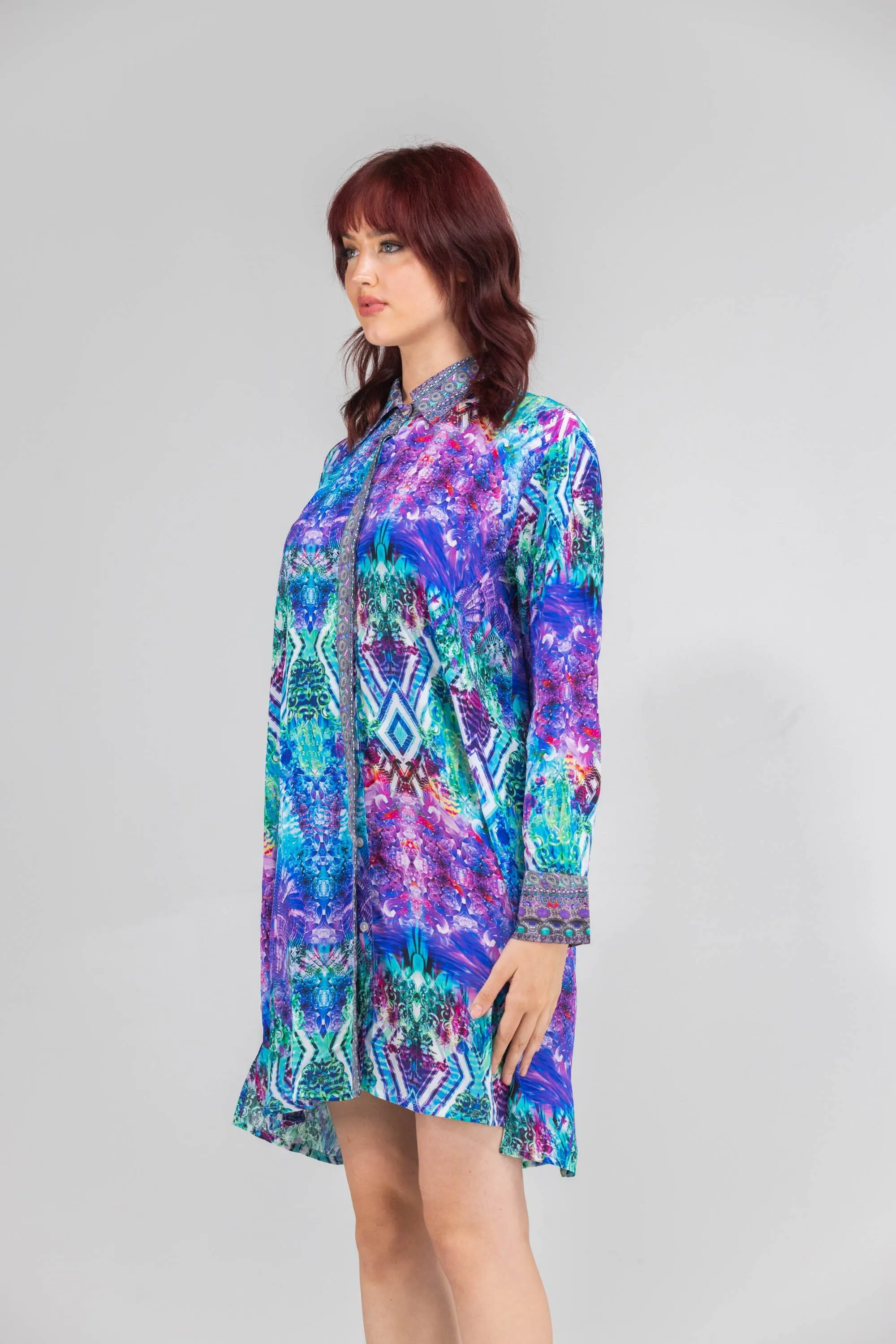 INDIGO SUMMER - SHIRT DRESS