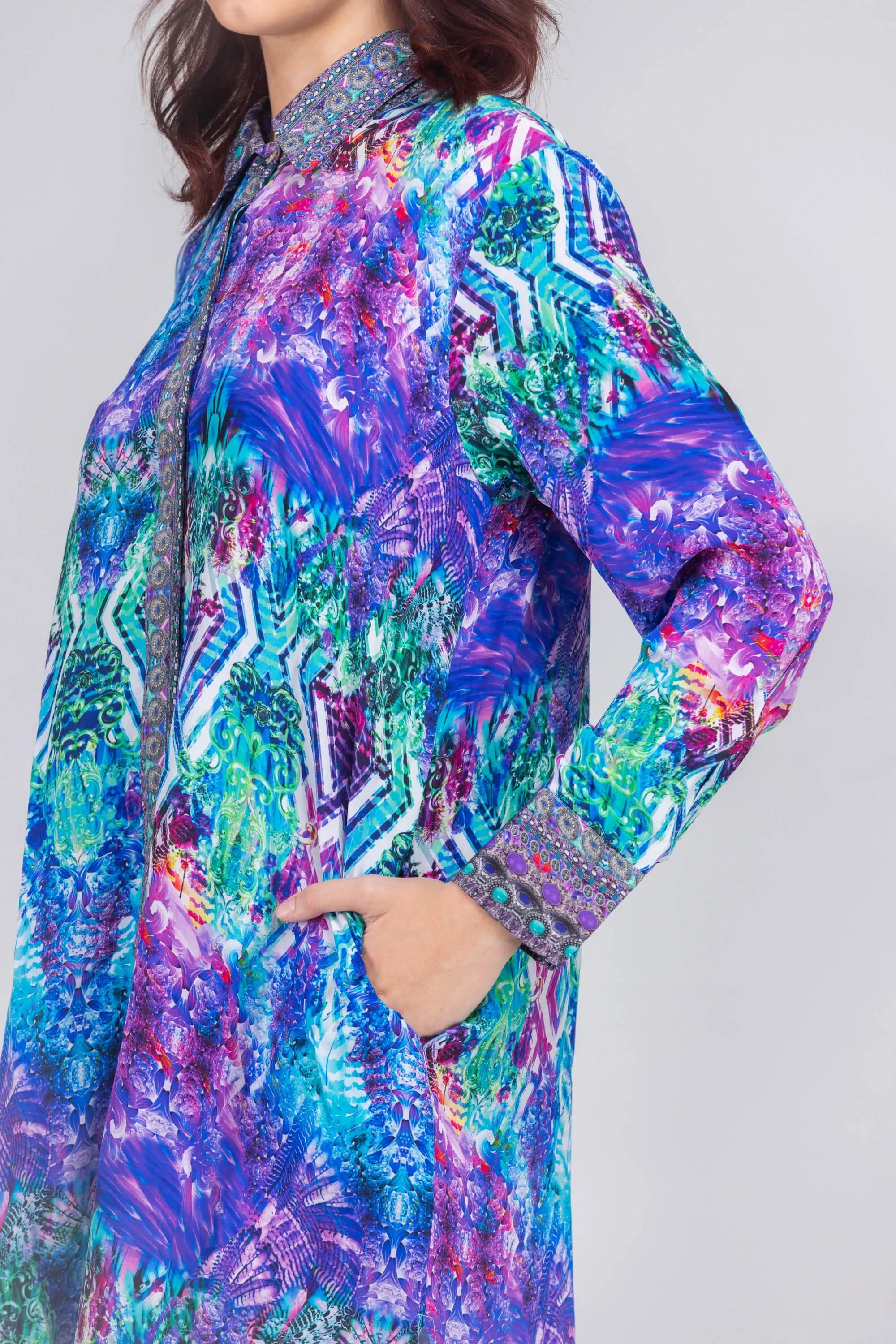 INDIGO SUMMER - SHIRT DRESS
