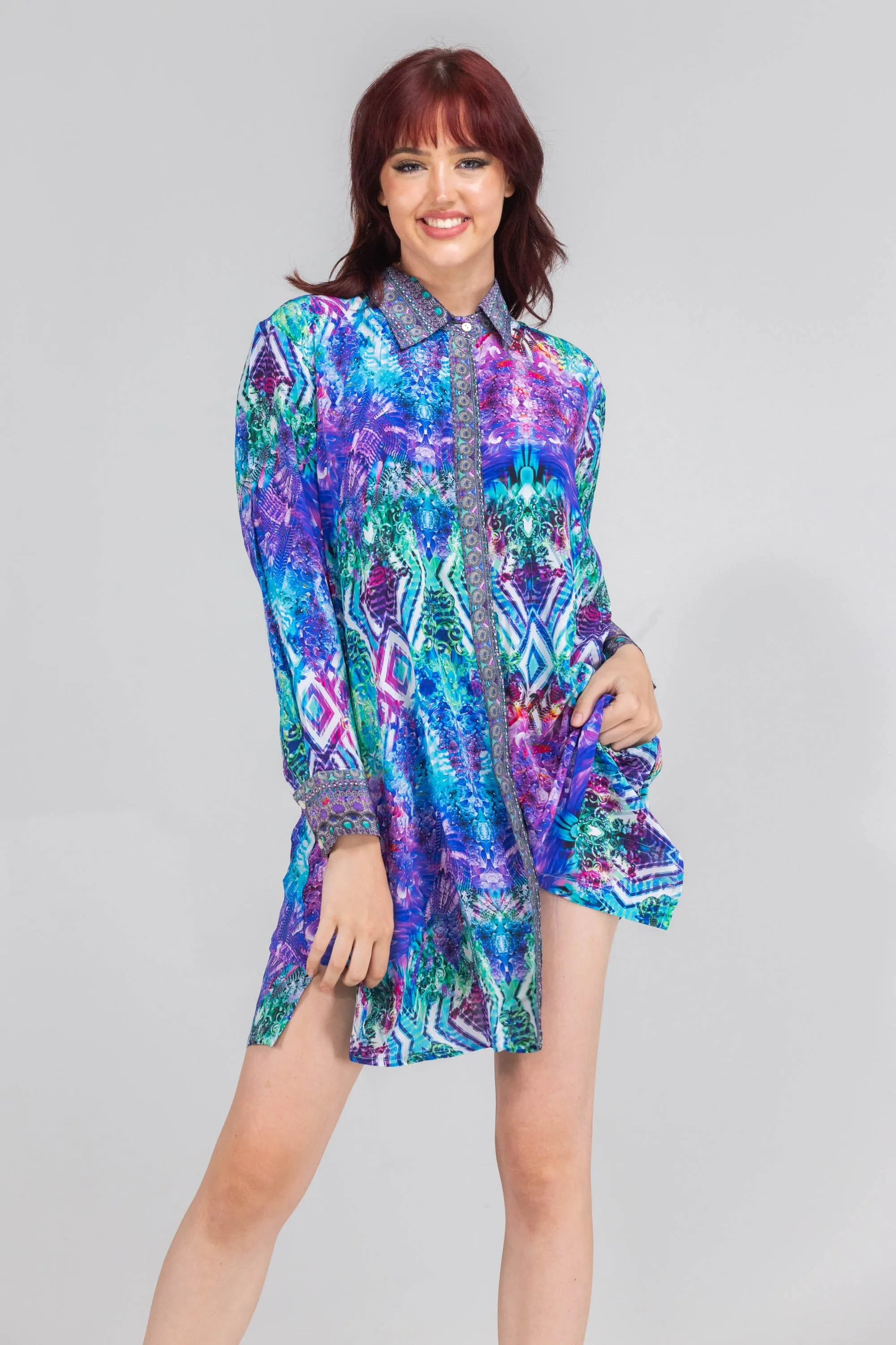 INDIGO SUMMER - SHIRT DRESS