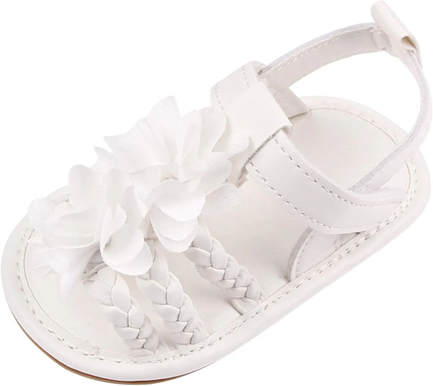 Infant Baby Girls Cute Sweet Sandals Soft Sole Anti-Slip First Walking Shoes Toddler Stand Alone Slides for Kids
