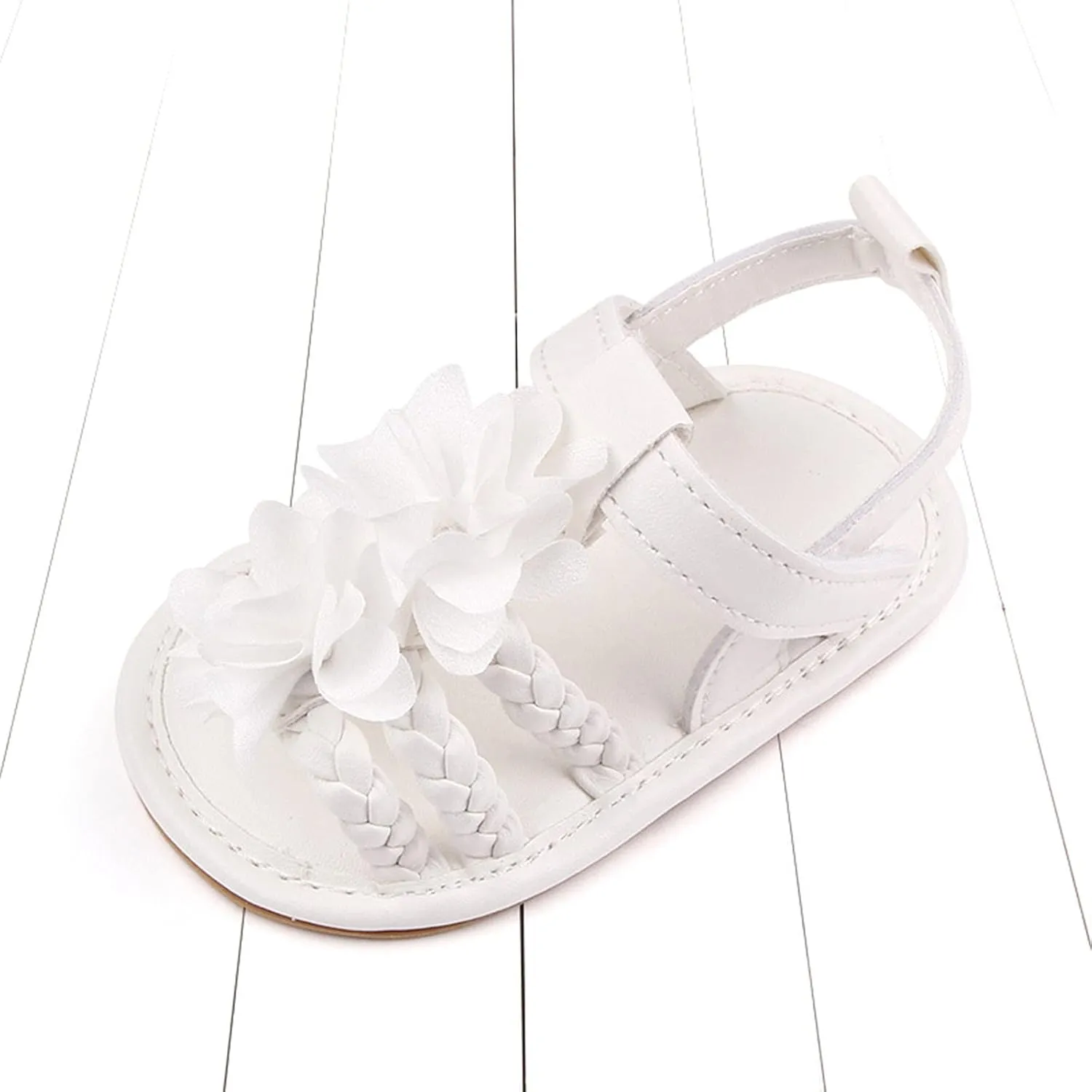 Infant Baby Girls Cute Sweet Sandals Soft Sole Anti-Slip First Walking Shoes Toddler Stand Alone Slides for Kids