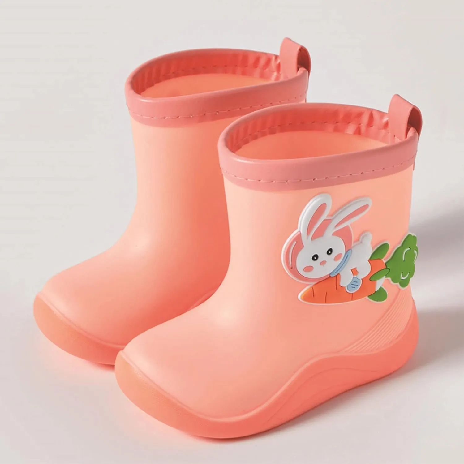 Infant Boys Girls Rain Boots Children's Lightweight Soft Bottom Water Boots Baby Cute Soft Lined Boots for Toddlers