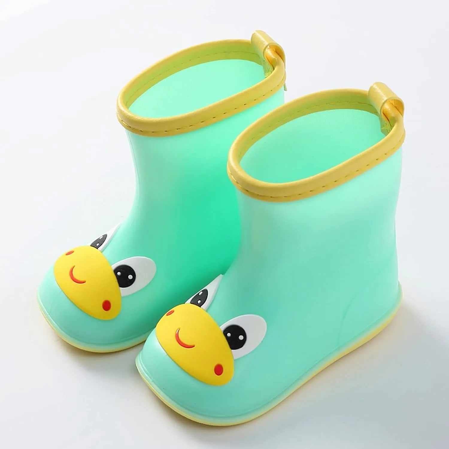 Infant Boys Girls Rain Boots Children's Lightweight Soft Bottom Water Boots Baby Cute Soft Lined Boots for Toddlers