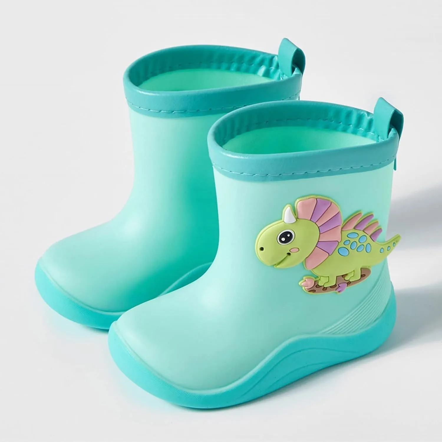 Infant Boys Girls Rain Boots Children's Lightweight Soft Bottom Water Boots Baby Cute Soft Lined Boots for Toddlers