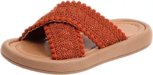 Kids' Sandals Summer Girls' Big Kids' Beach Shoes Girls' Soft Soled Open Toe Soft Slippers for Toddler