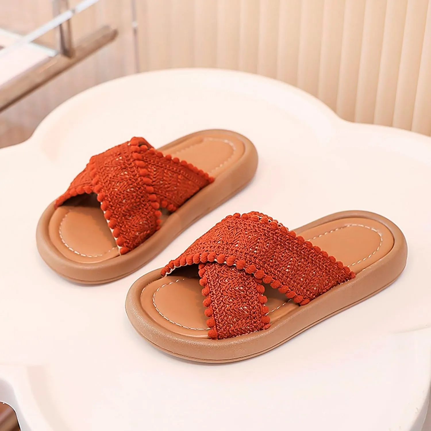 Kids' Sandals Summer Girls' Big Kids' Beach Shoes Girls' Soft Soled Open Toe Soft Slippers for Toddler