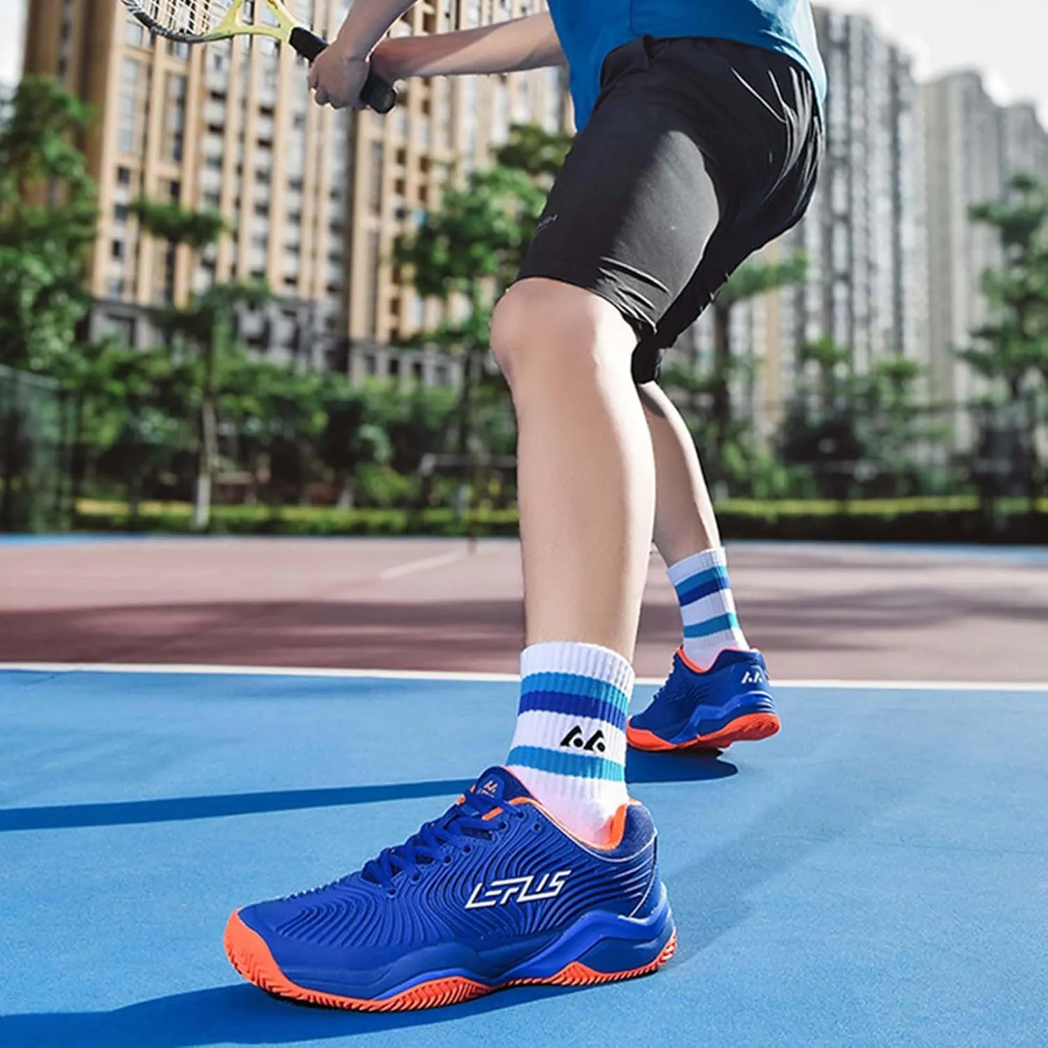 Men's Badminton Tennis Shoes Indoor Outdoor Pickleball Shoes Racquetball Squash with Arch Support Court Training