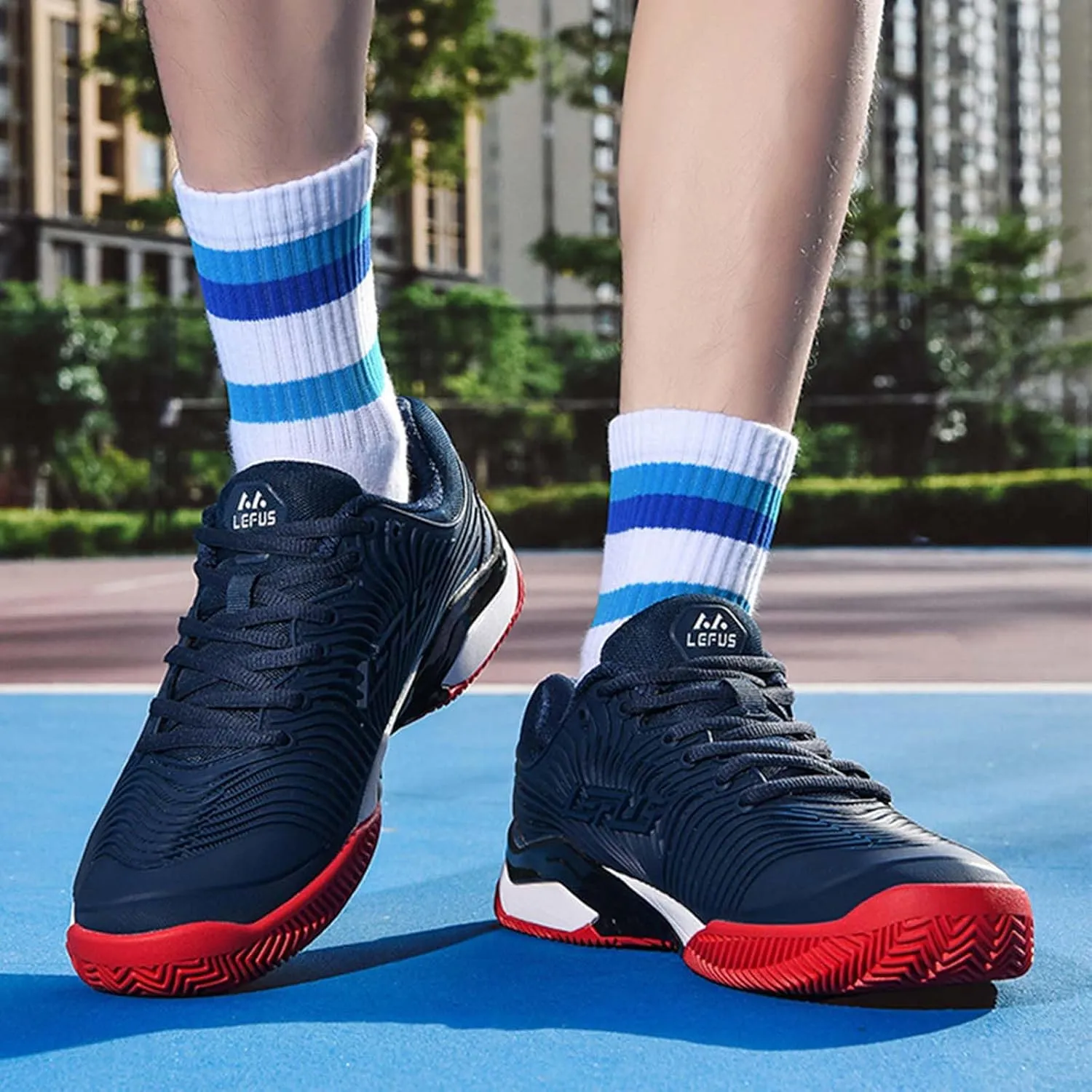 Men's Badminton Tennis Shoes Indoor Outdoor Pickleball Shoes Racquetball Squash with Arch Support Court Training