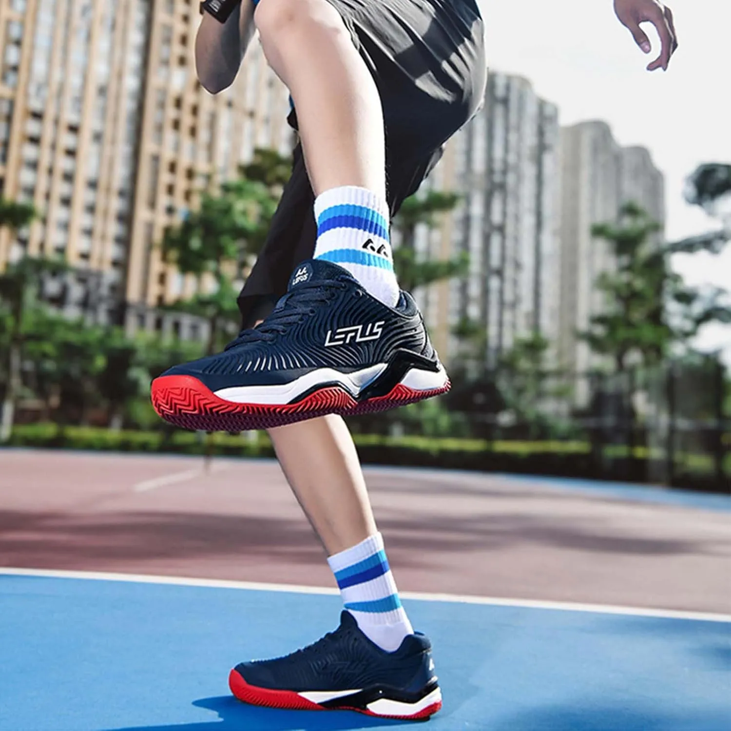 Men's Badminton Tennis Shoes Indoor Outdoor Pickleball Shoes Racquetball Squash with Arch Support Court Training