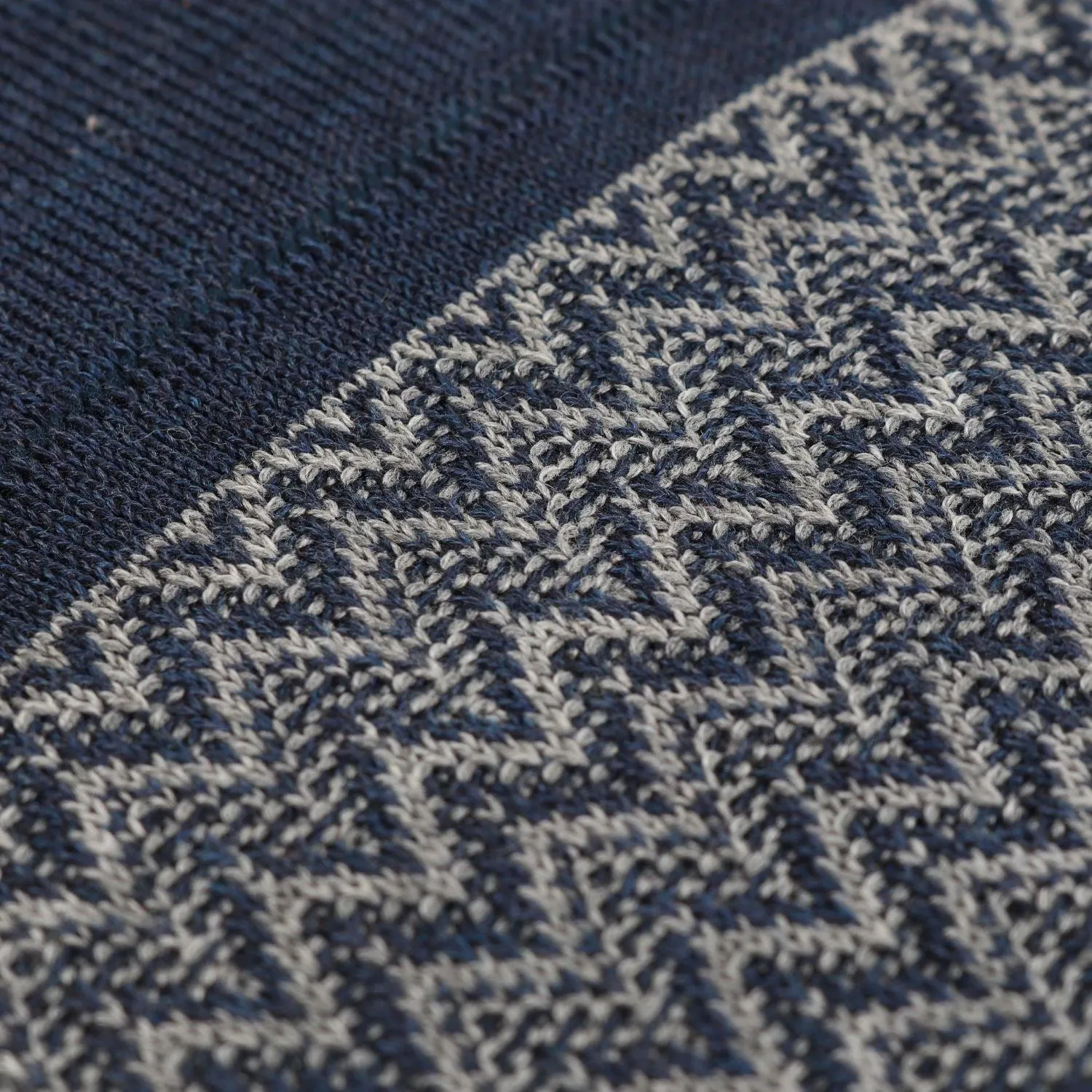 Men's Chevron Mercerised Cotton Invisible Socks