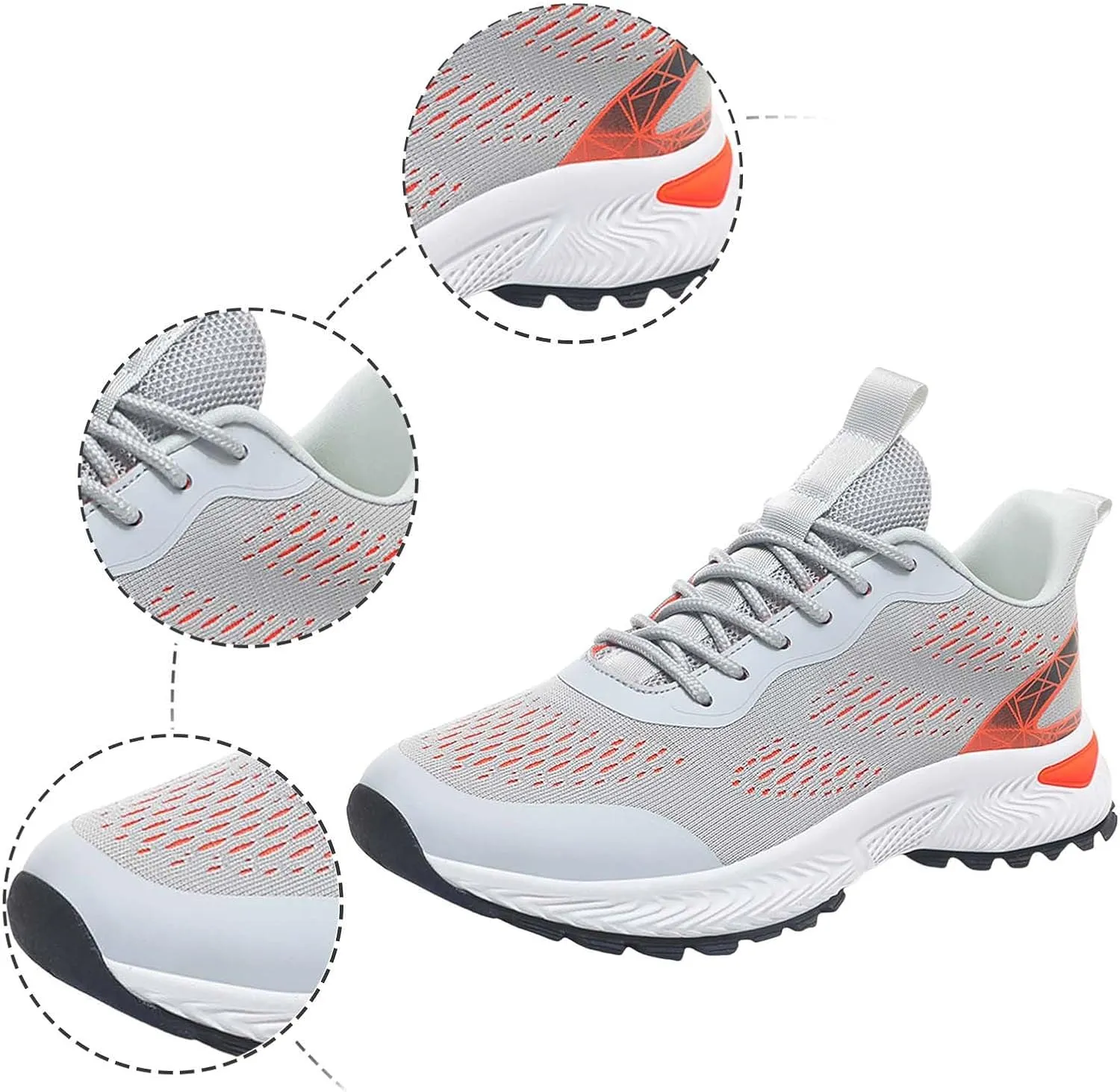 Men's Comfortable Stretch Workout Shoes Non Slip Outdoor Running Sneaker Lightweight Non Slip Sneakers for Men