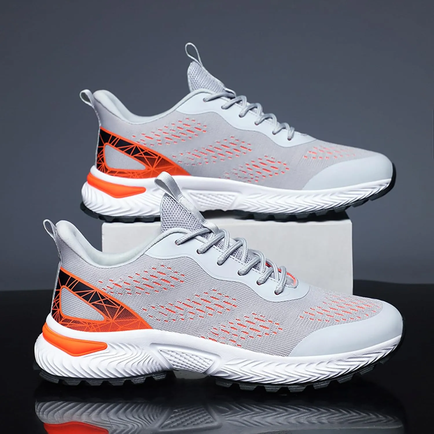 Men's Comfortable Stretch Workout Shoes Non Slip Outdoor Running Sneaker Lightweight Non Slip Sneakers for Men
