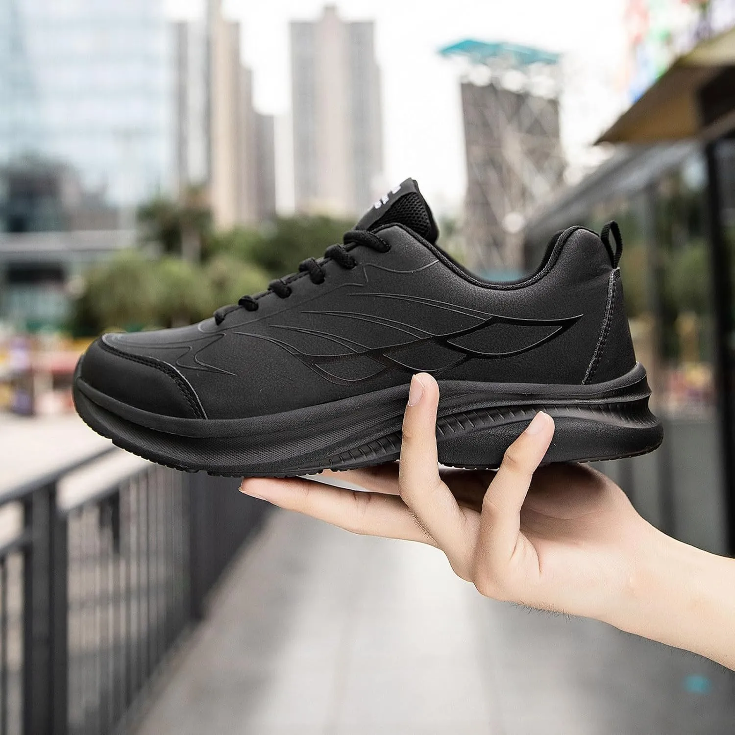 Men's Non Slip Barefoot Minimalist Shoes Lightweight Breathable Walking Shoe Gym Tennis Non Slip Walking Shoes