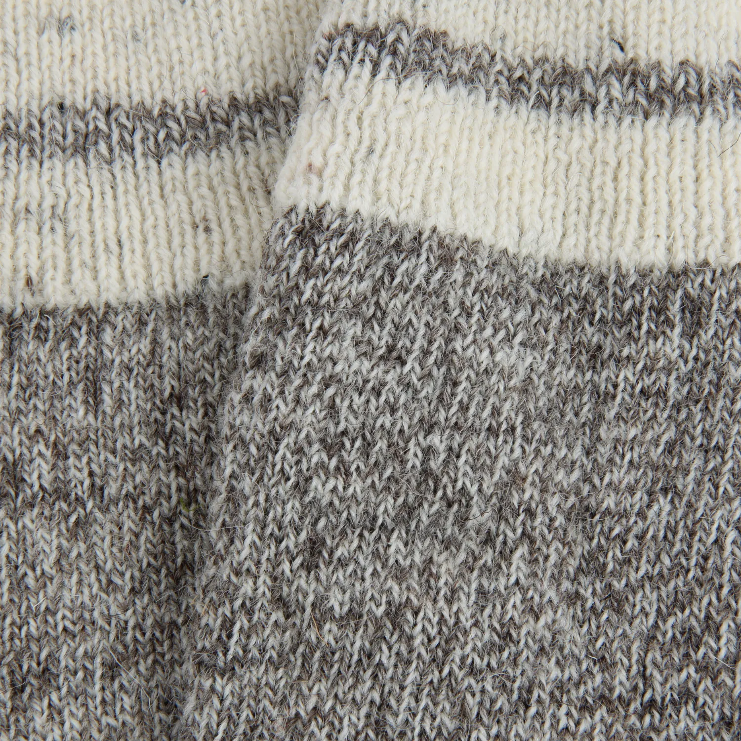 Men's Striped Cuff British Wool Socks