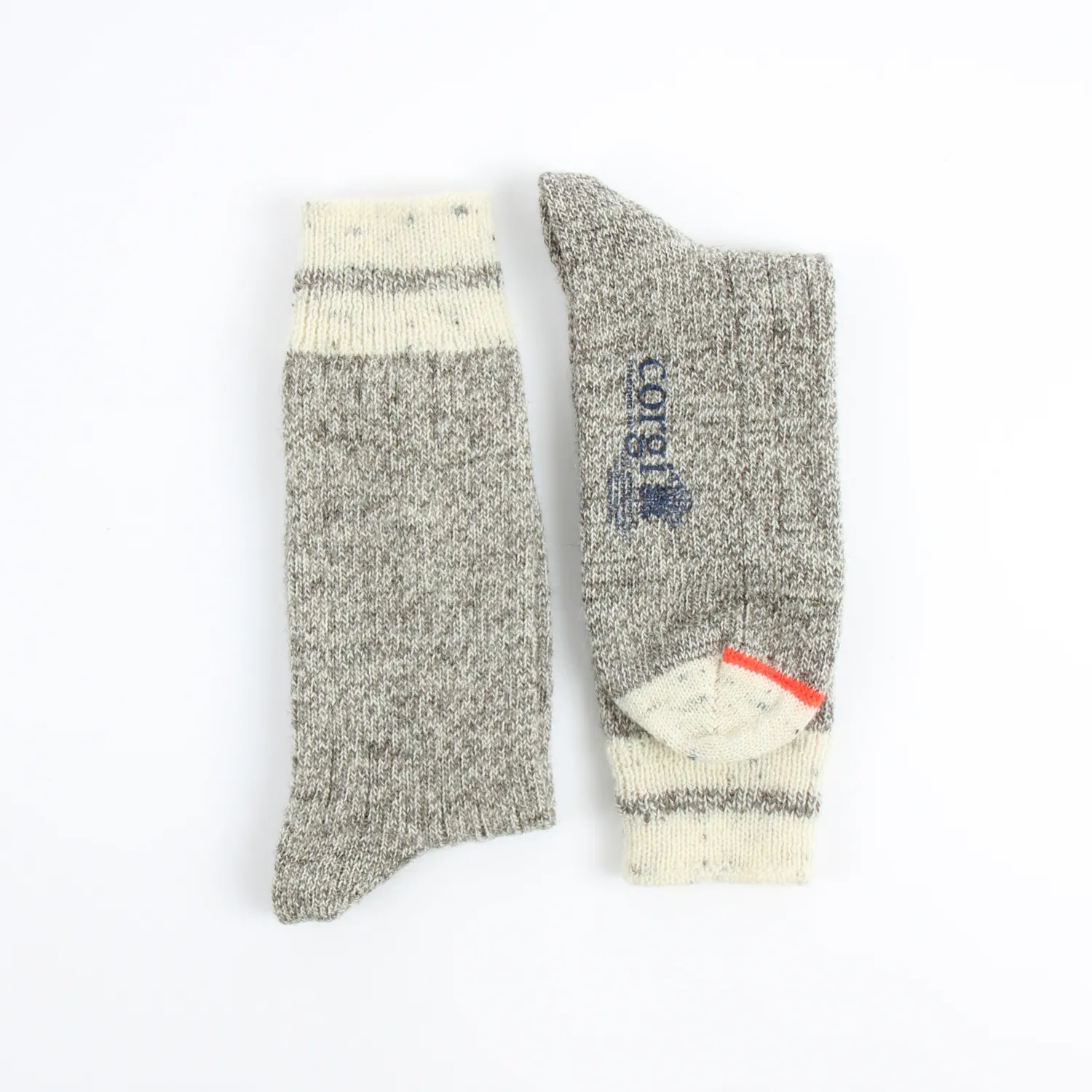 Men's Striped Cuff British Wool Socks