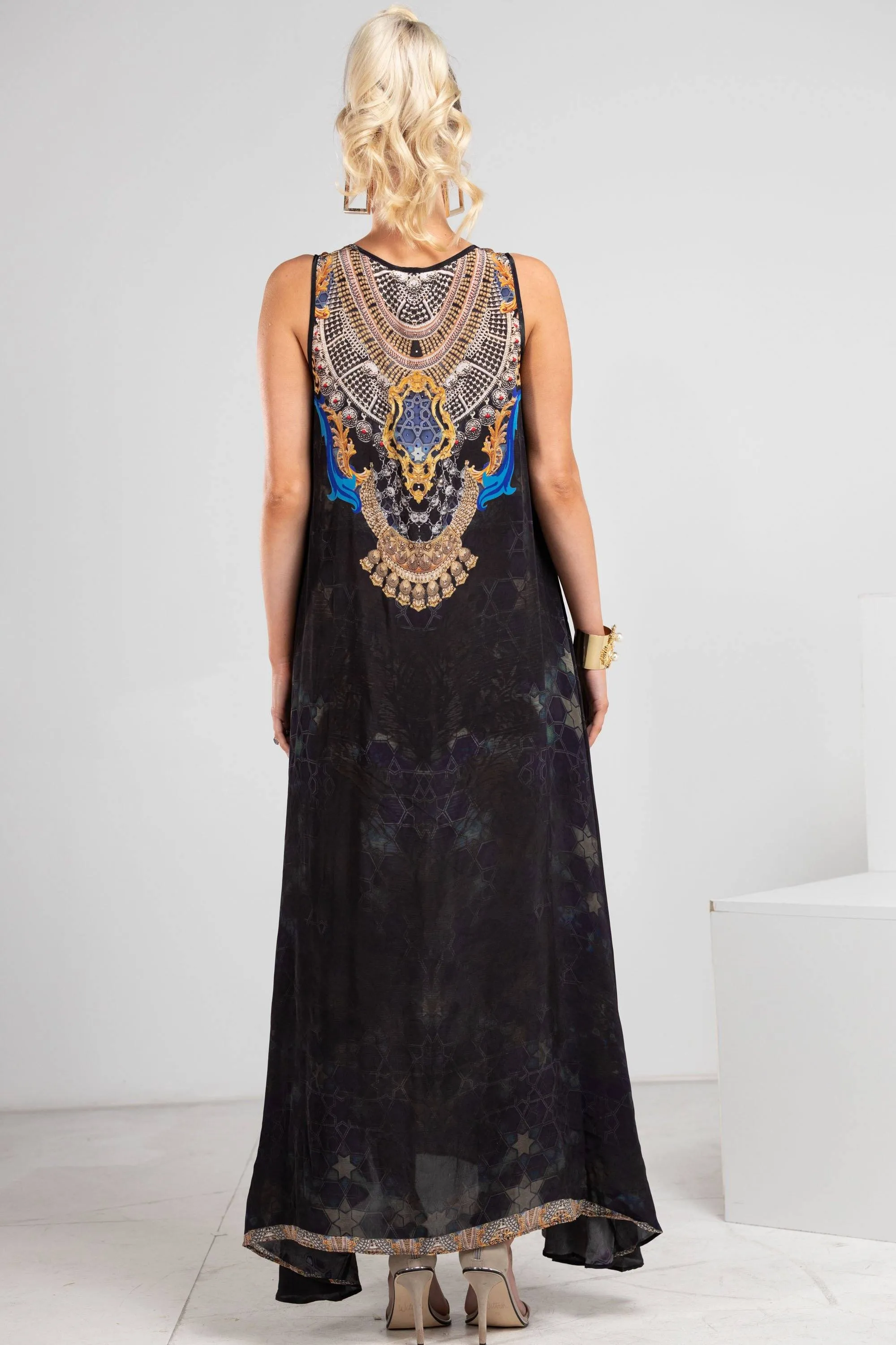MIDNIGHT IN PARIS - SLEEVELESS MAXI DRESS