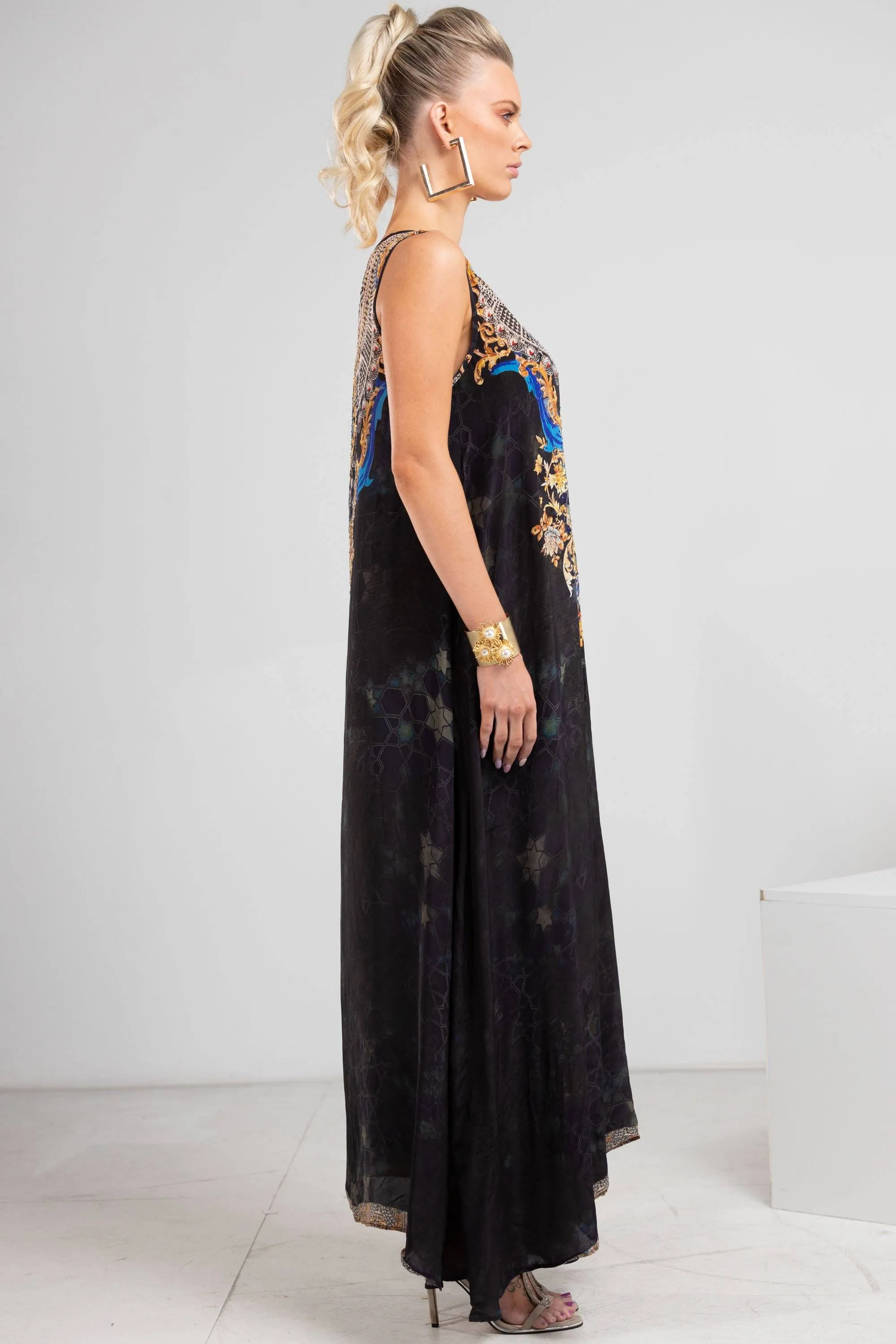 MIDNIGHT IN PARIS - SLEEVELESS MAXI DRESS