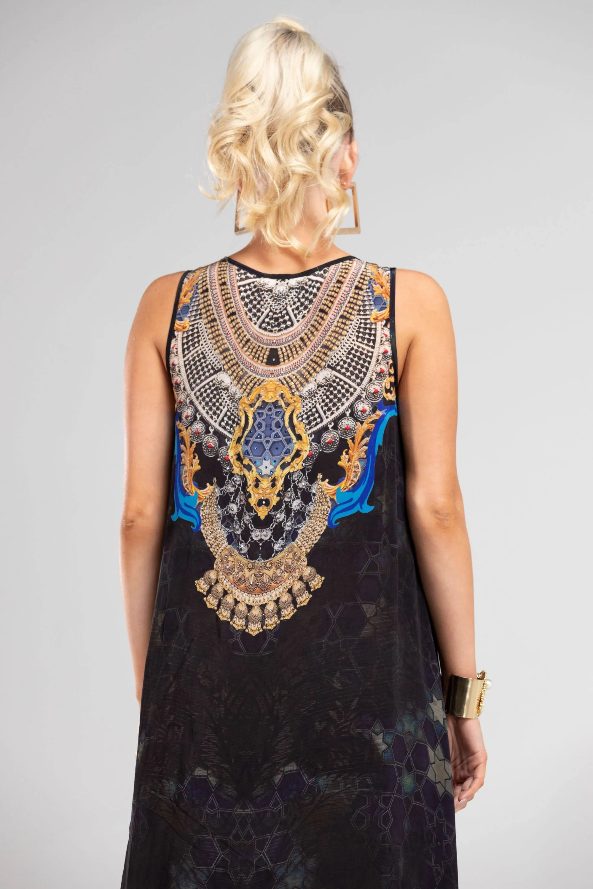 MIDNIGHT IN PARIS - SLEEVELESS MAXI DRESS