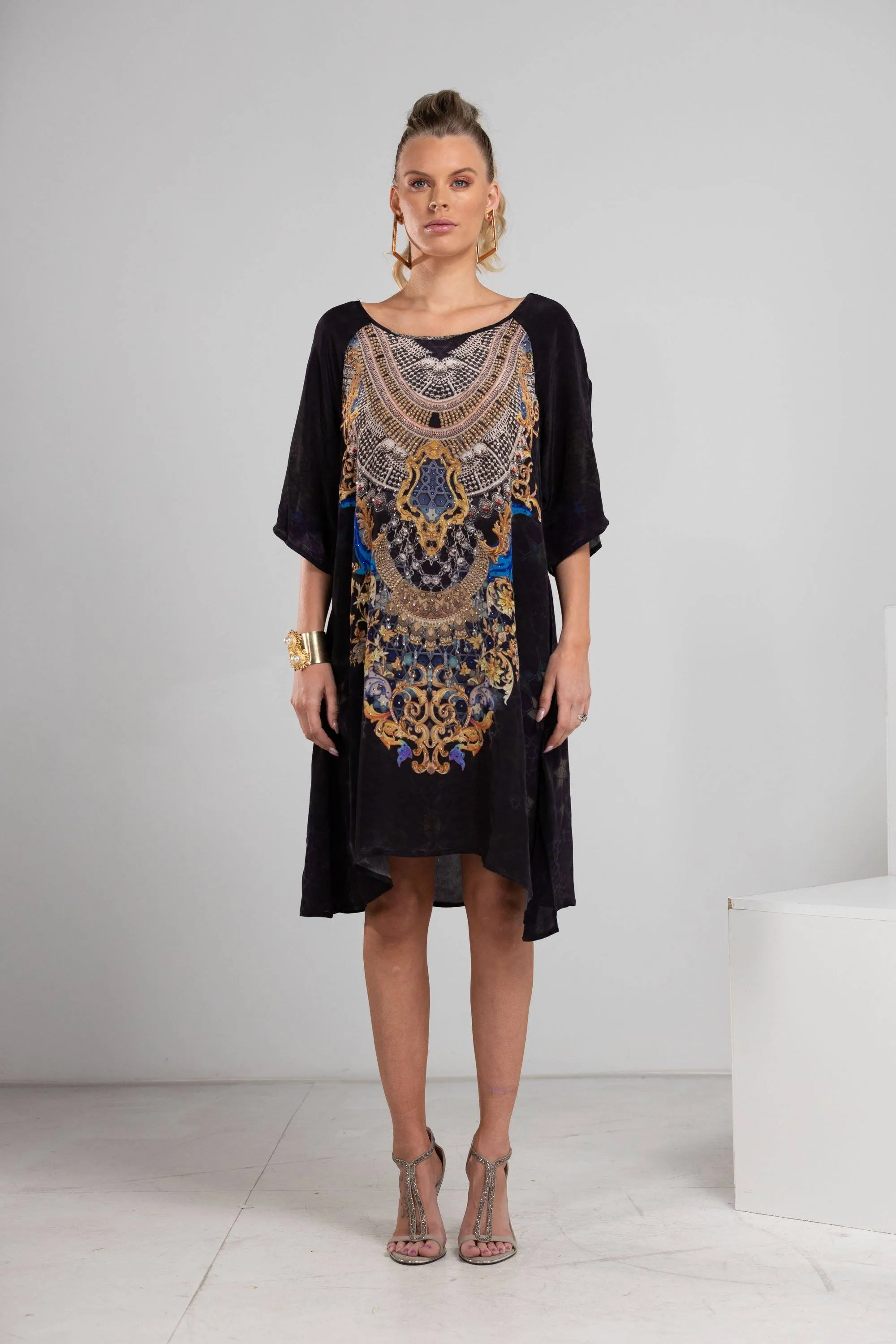 MIDNIGHT IN PARIS - SLIT SLEEVE DRESS