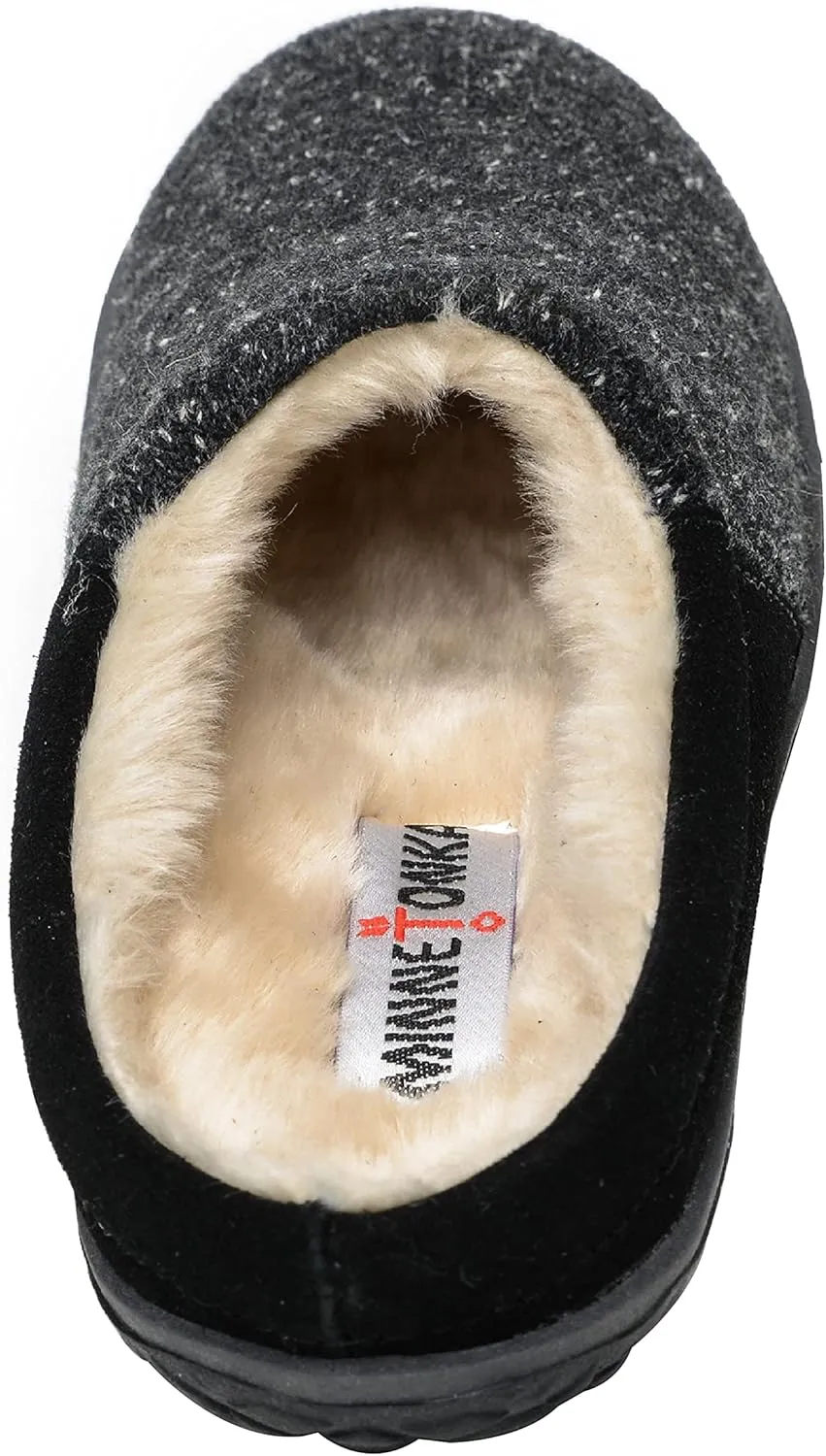 Minnetonka Tahoe  Indoor/Outdoor Slippers for Women with Hard Sole Design and Slip On Clog Silhouette